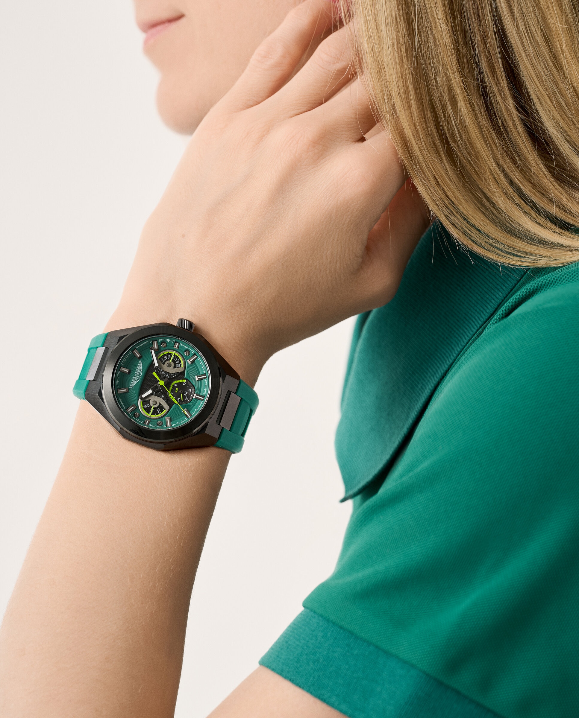 Reloj de hombre tks thrill mtri1f503 de silicona y correa - Aston Martin - Verde Verde-6