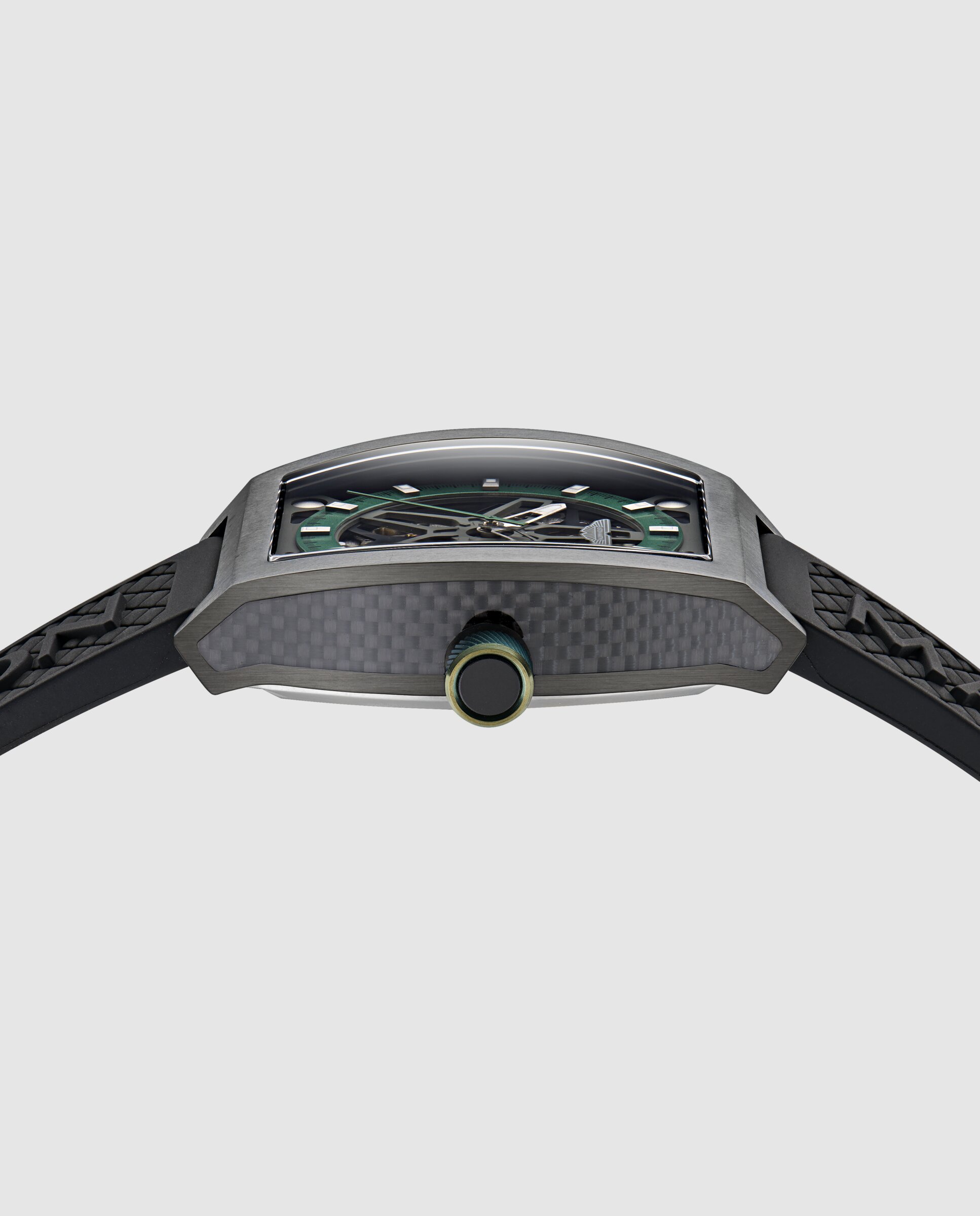 Reloj de hombre trg thrill mtrt1f502 automático de silicona y correa negra - Aston Martin - Negro Negro-2