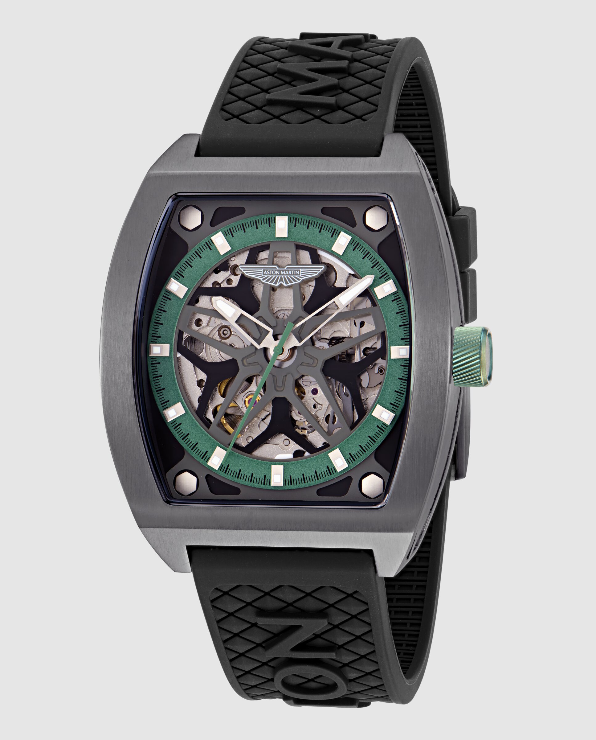 Reloj de hombre trg thrill mtrt1f502 automático de silicona y correa negra - Aston Martin - Negro Negro-4