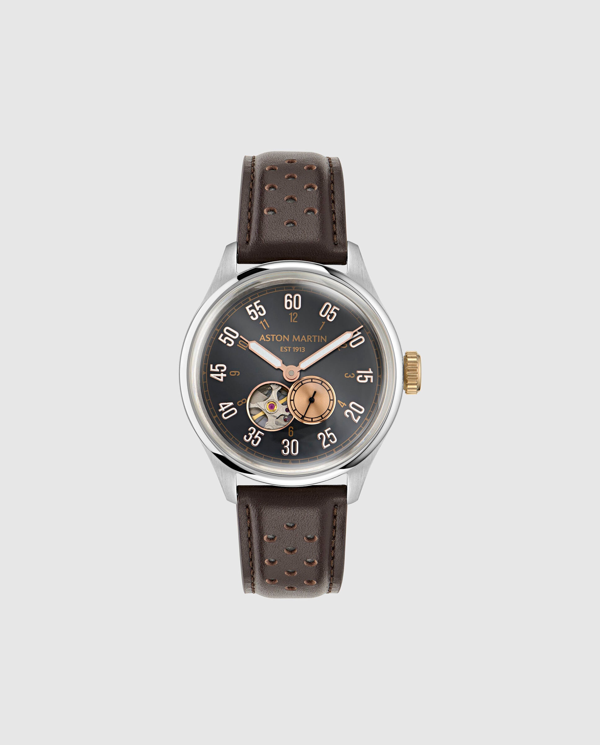 Imagen 0 de Reloj de hombre ts1 timeless mtts1f501 automático de piel y correa marrón Marrón