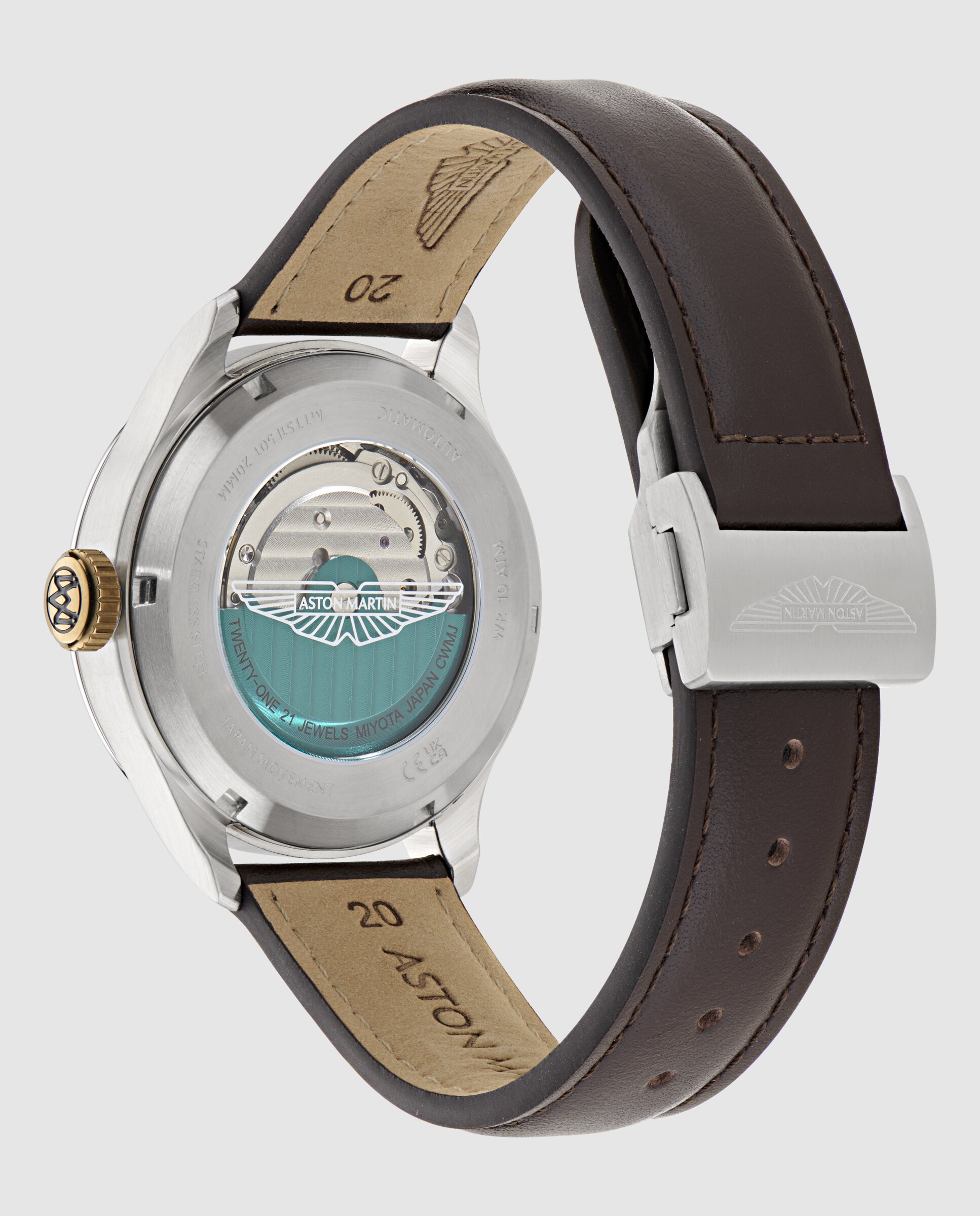 Reloj de hombre ts1 timeless mtts1f501 automático de piel y correa - Aston Martin - Marrón Marrón-3