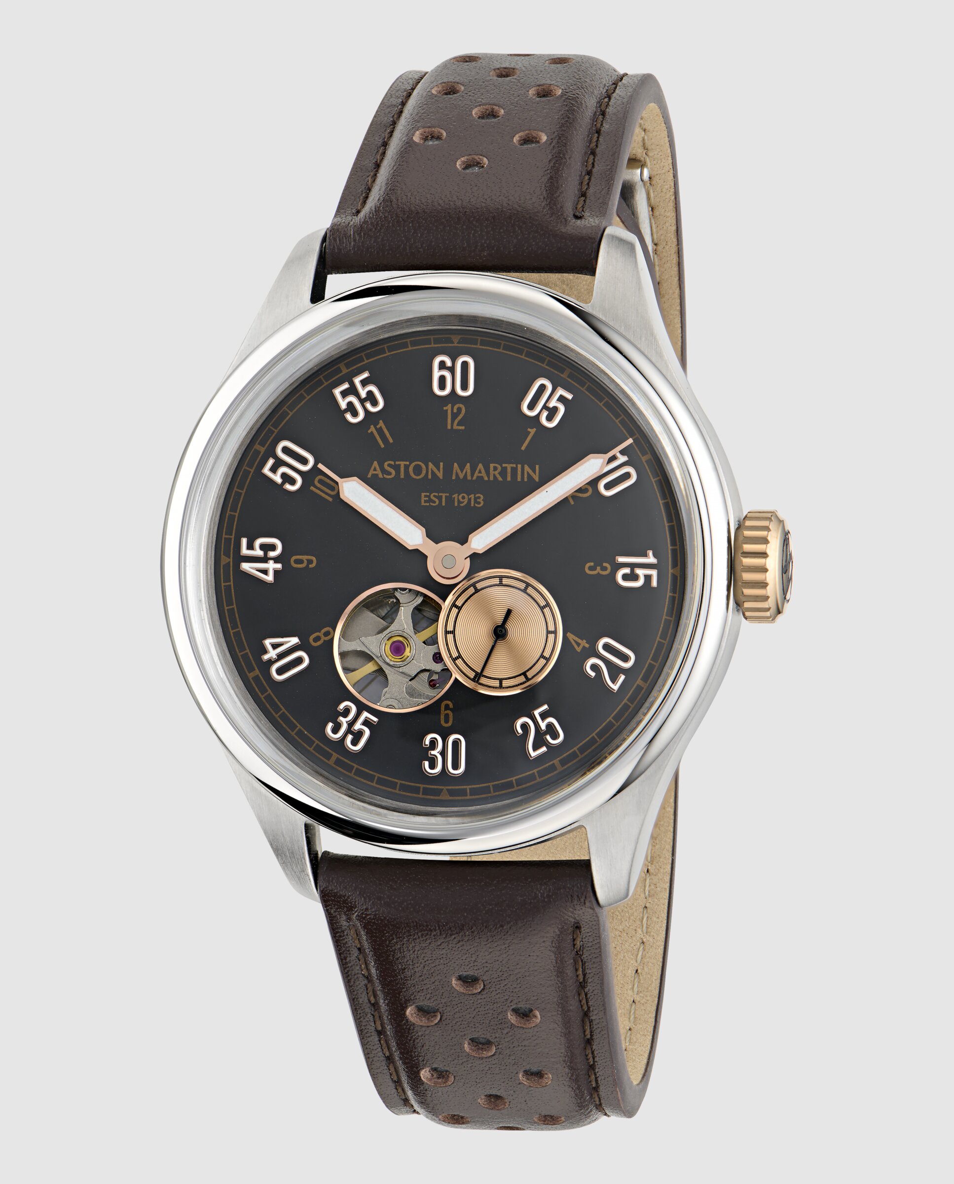 Reloj de hombre ts1 timeless mtts1f501 automático de piel y correa - Aston Martin - Marrón Marrón-4