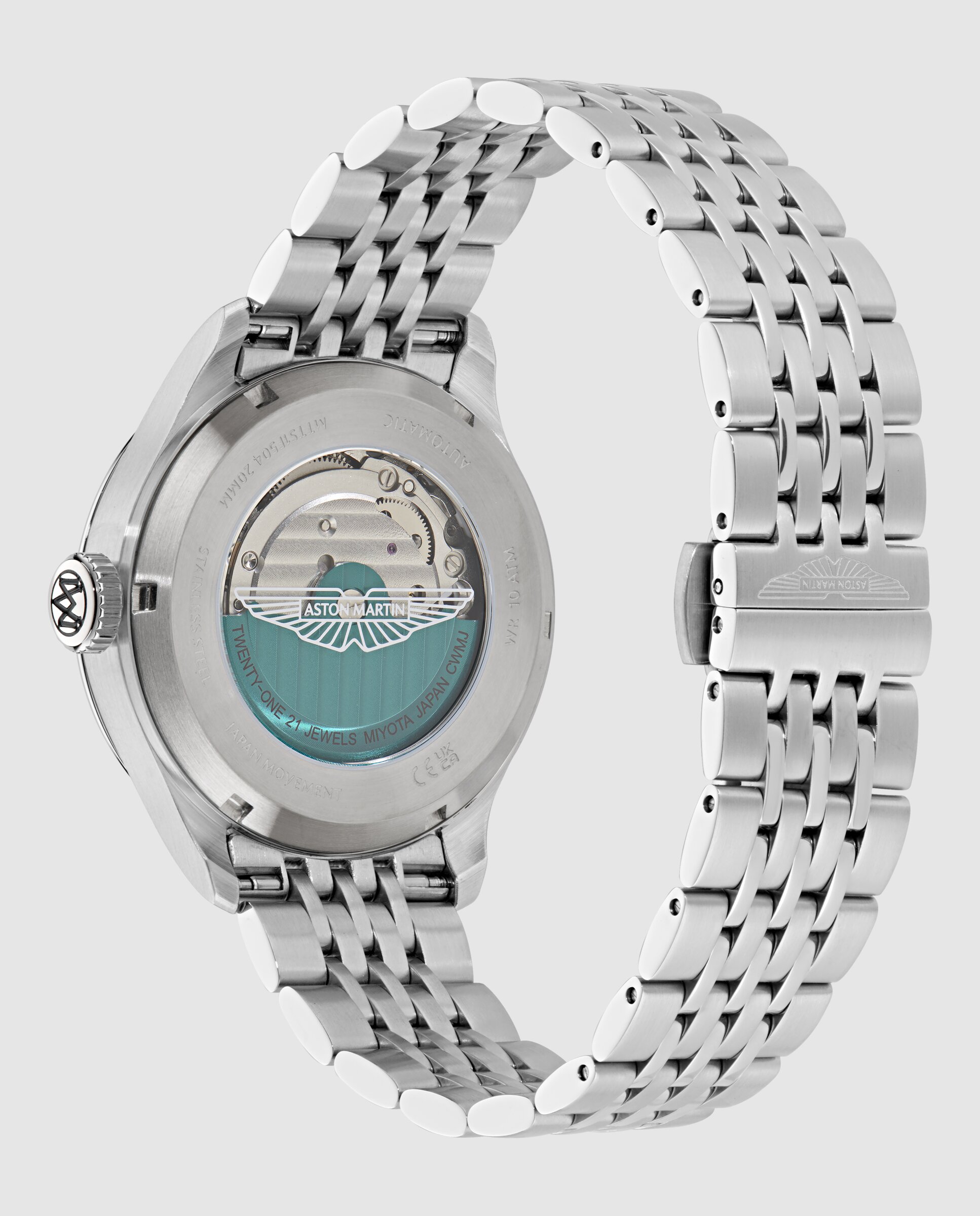 Reloj de hombre ts1 timeless mtts1f504 automático de acero y correa plateada - Aston Martin - Plata Plata-3