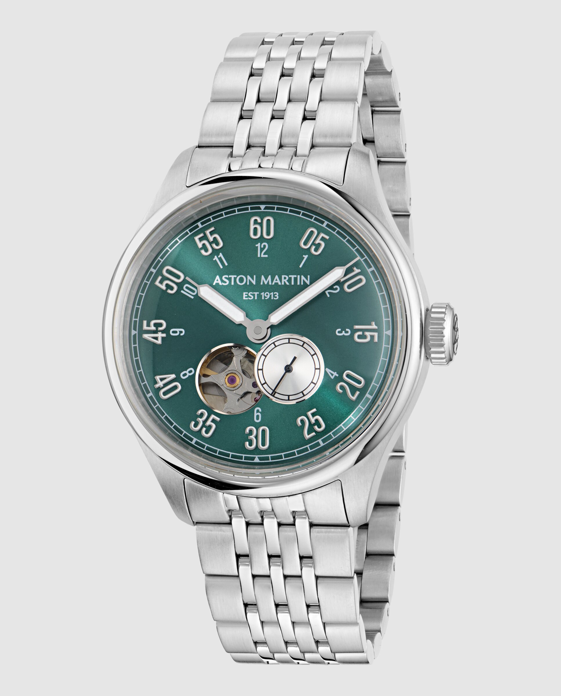 Reloj de hombre ts1 timeless mtts1f504 automático de acero y correa plateada - Aston Martin - Plata Plata-4