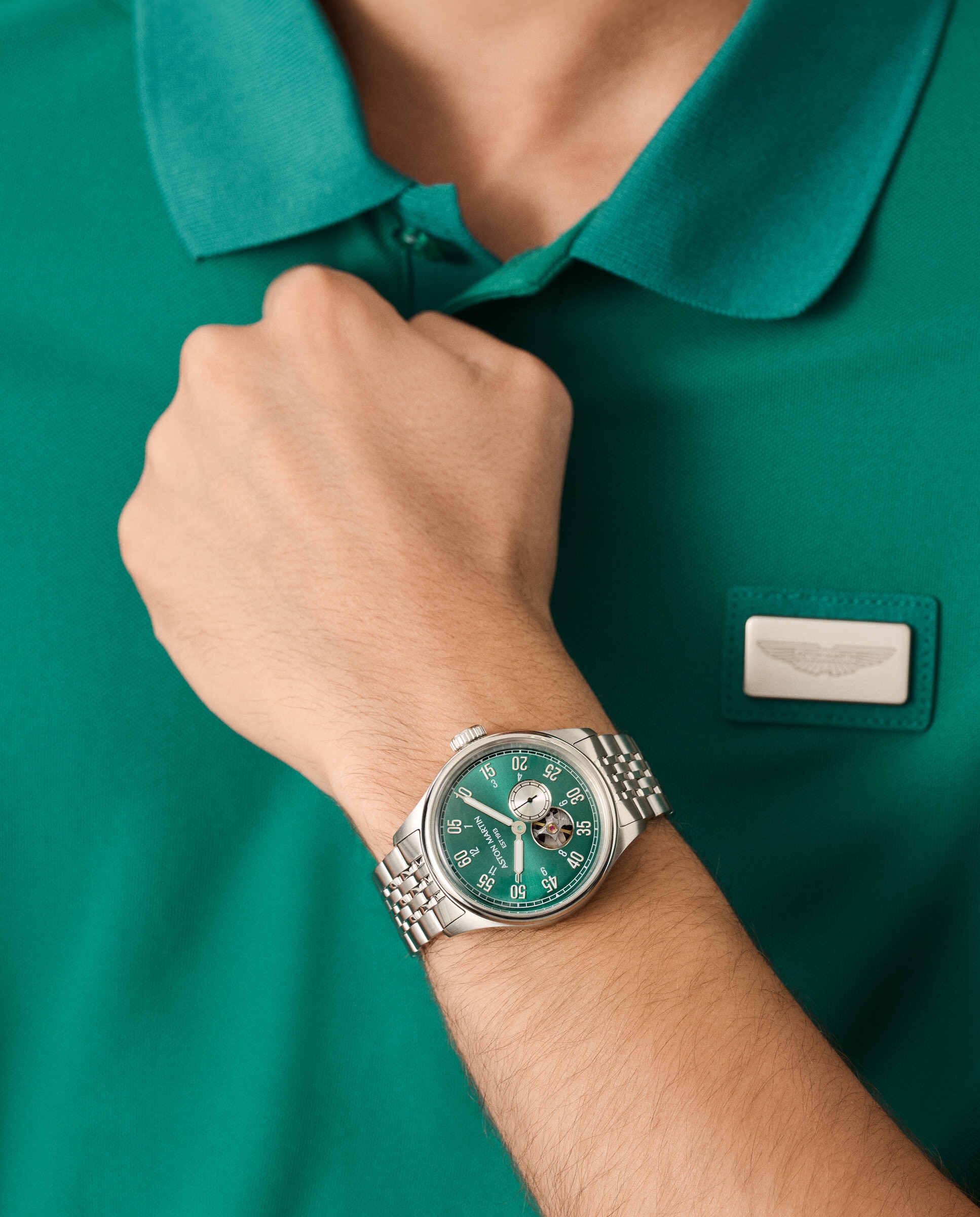 Reloj de hombre ts1 timeless mtts1f504 automático de acero y correa plateada - Aston Martin - Plata Plata-5
