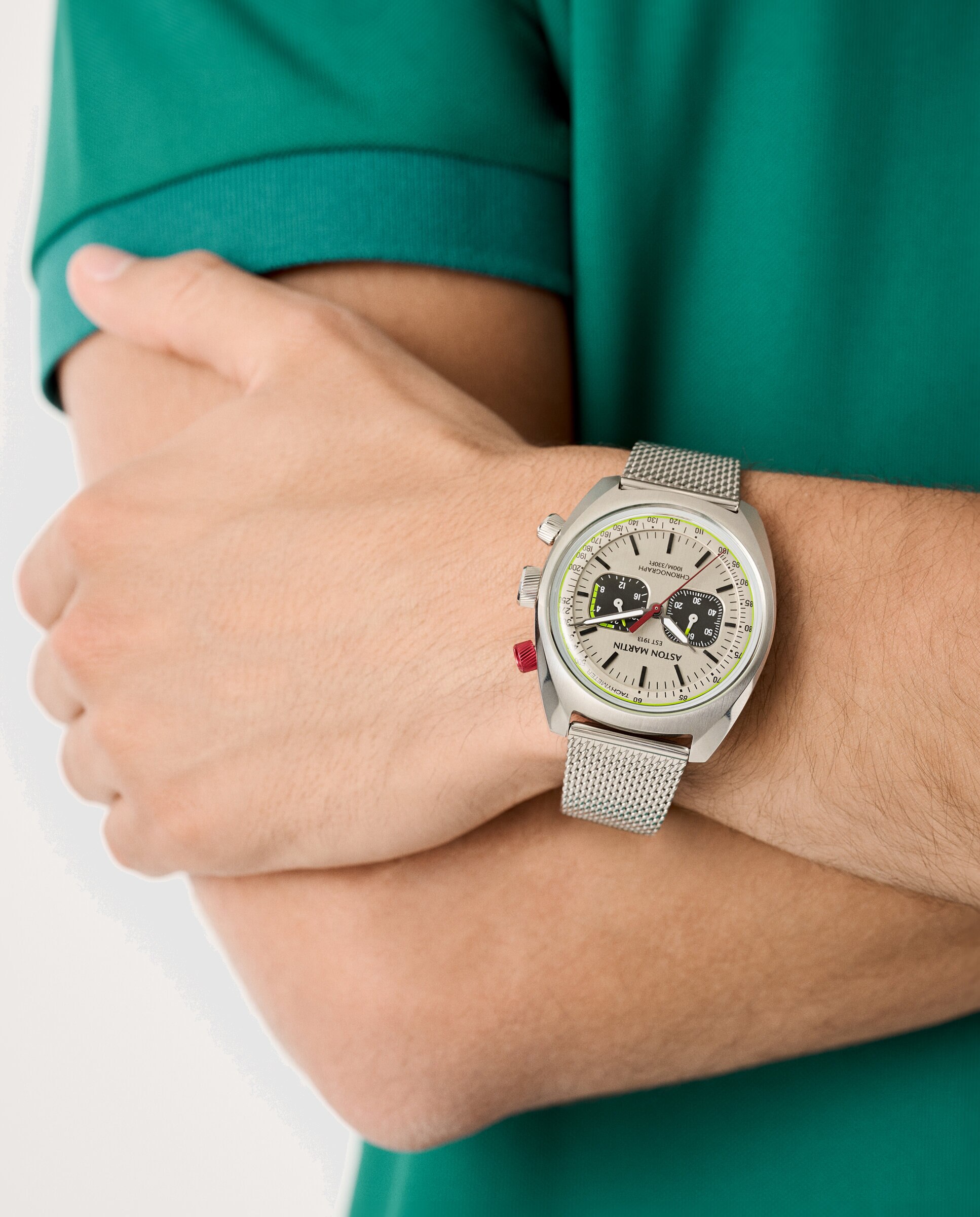 Reloj de hombre ts2 timeless mtts2f501 de acero y correa plateada - Aston Martin - Plata Plata-5