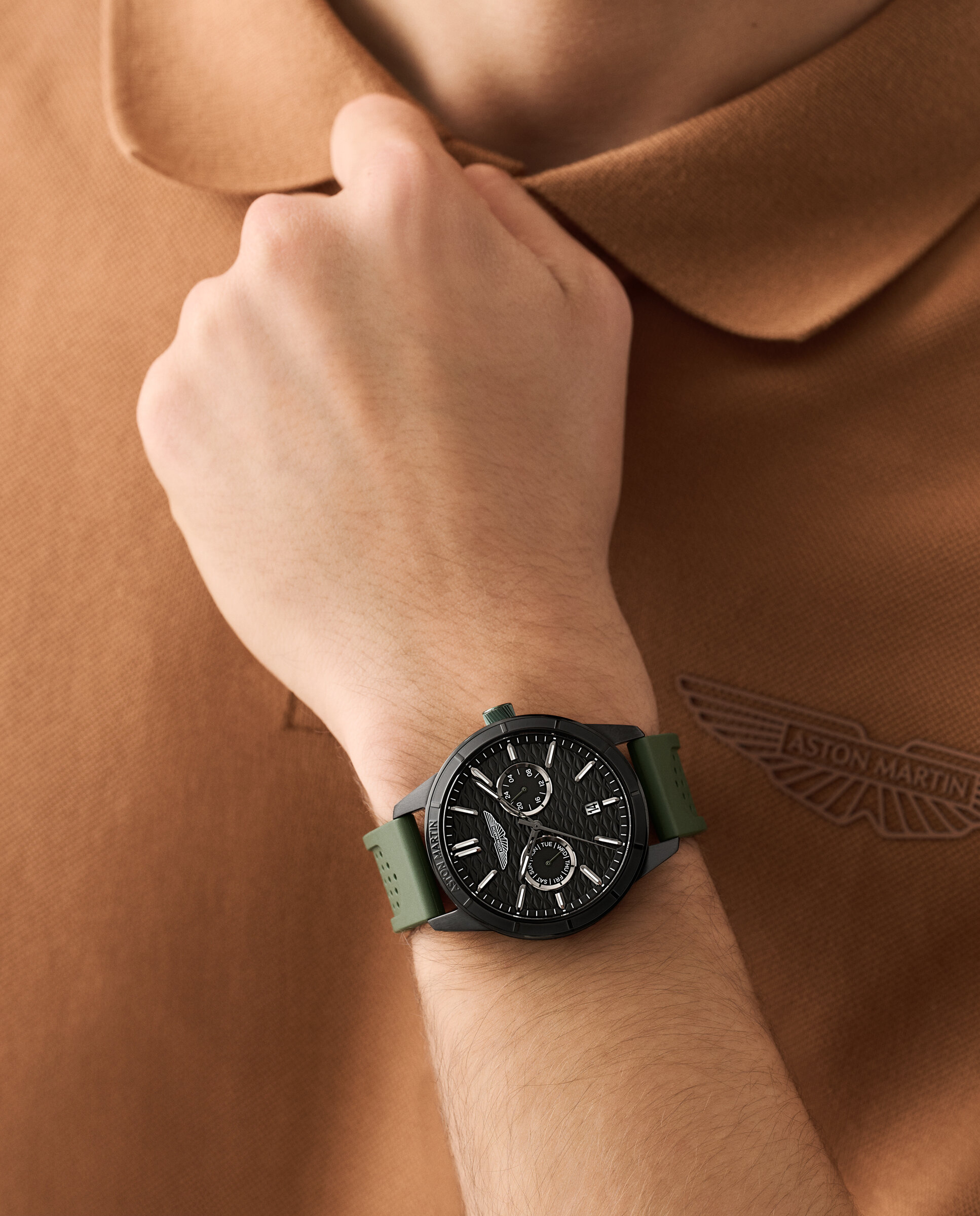 Reloj de hombre hdl icon mtih2s604 de silicona y correa - Aston Martin - Verde Verde-4