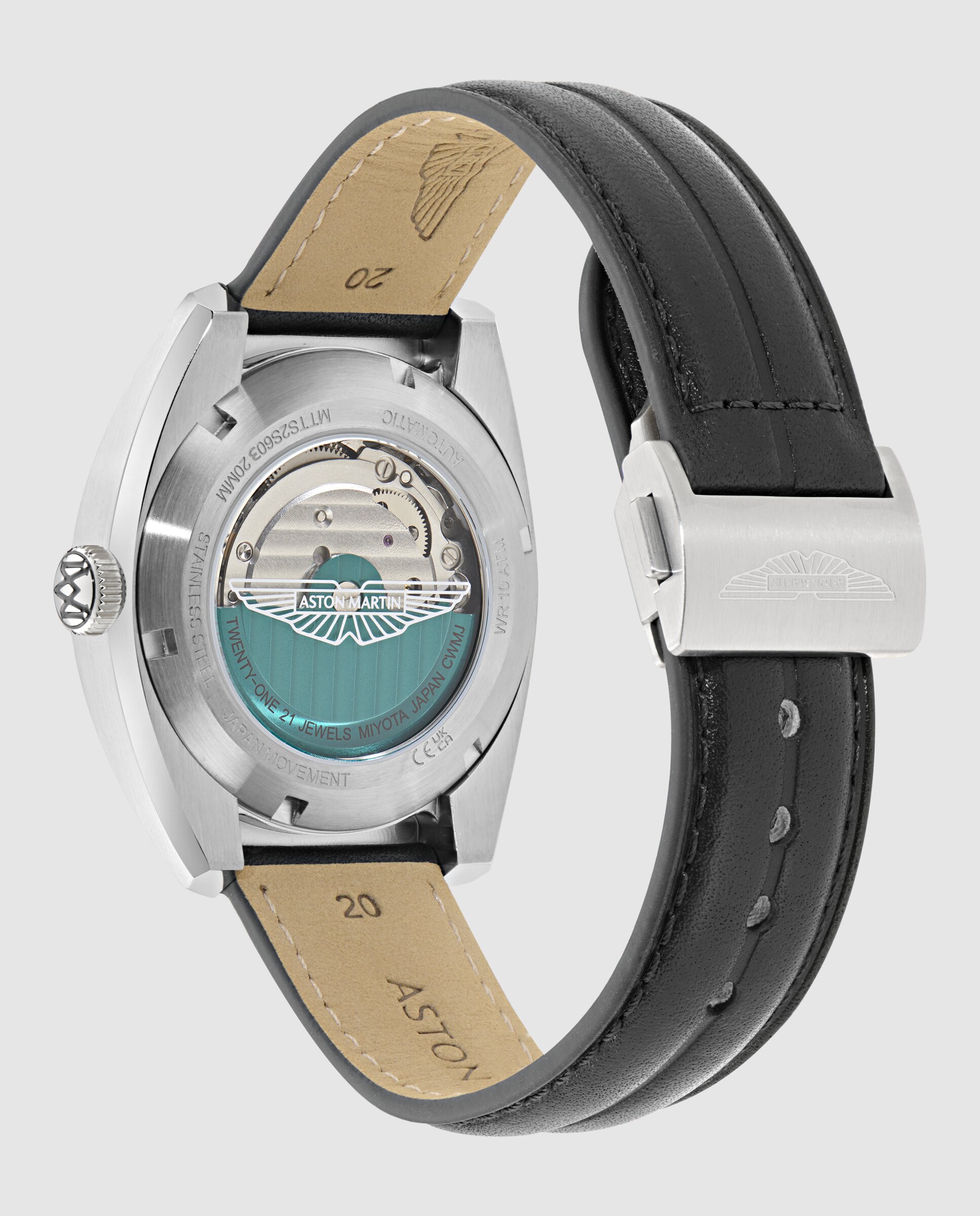 Imagen 3 de Reloj de hombre ts2 timeless mtts2s603 automático de piel y correa negra - Aston Martin - Negro Negro