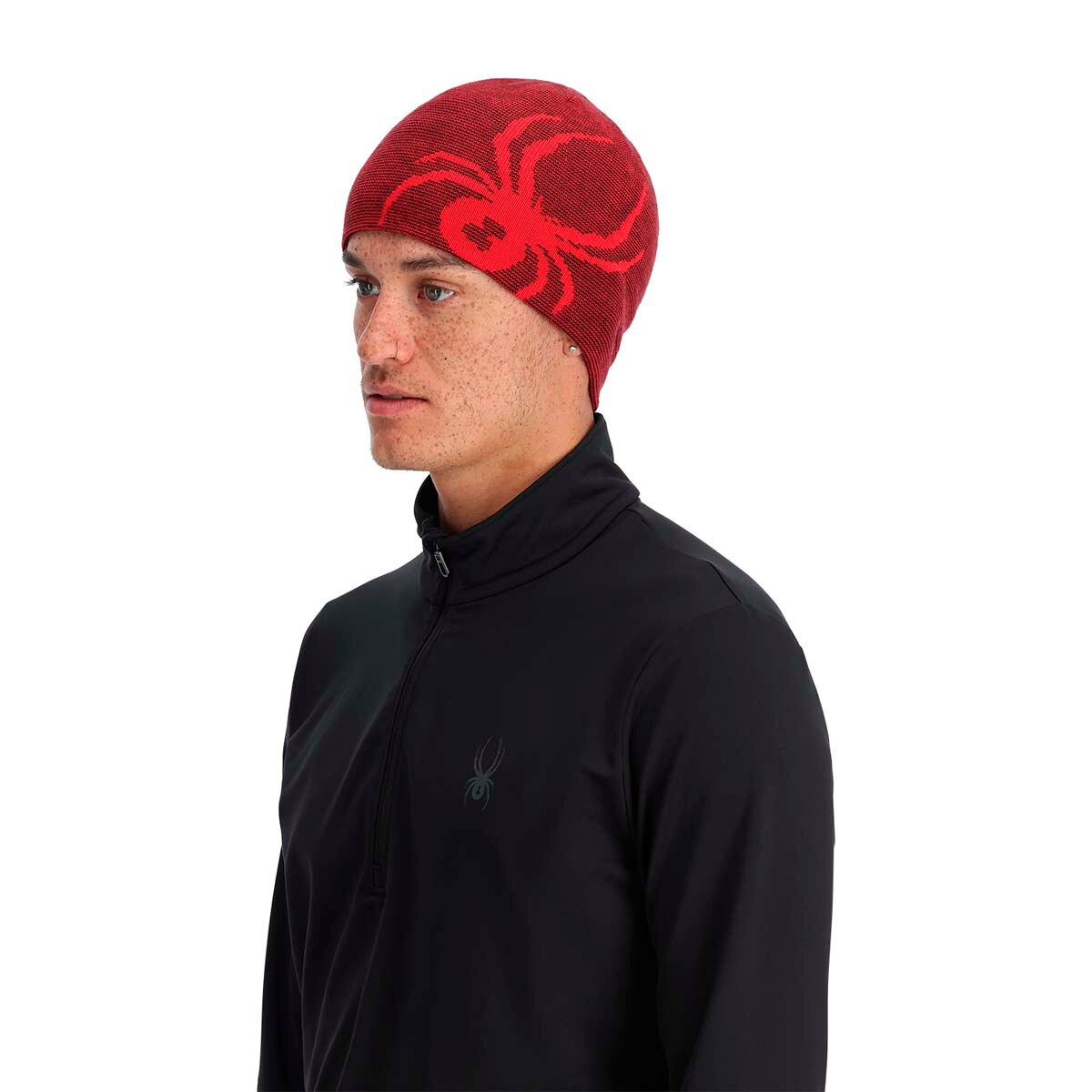 Gorro de hombre reversible Innsbruck Spyder - Rojo Rojo-3