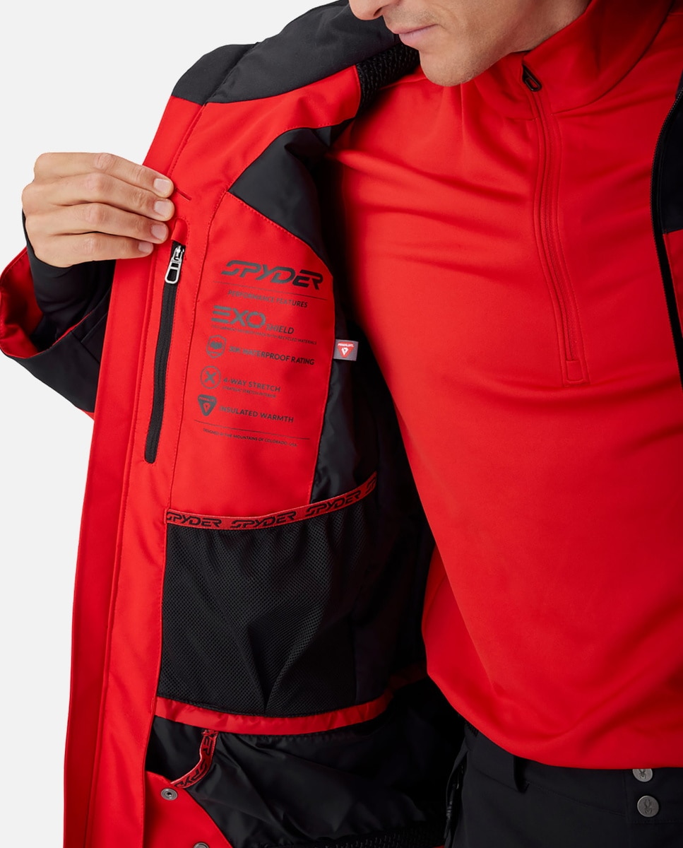 Chaqueta de esquí de hombre LEADER Spyder - Rojo Rojo-5
