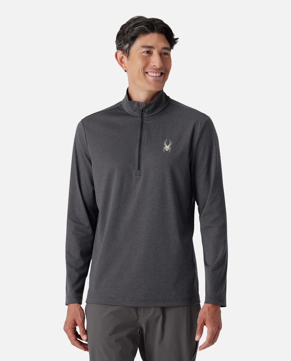 Imagen 0 de Camiseta térmicade hombre Prospect 1/2 Zip Spyder Gris