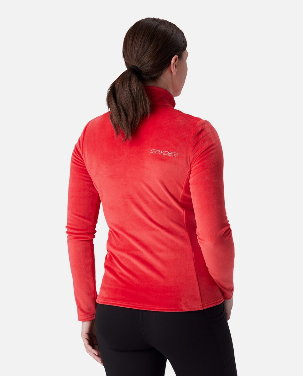 Forro polar de mujer Shimmer Bug 1/2 ZIP Spyder - Rojo Rojo-2