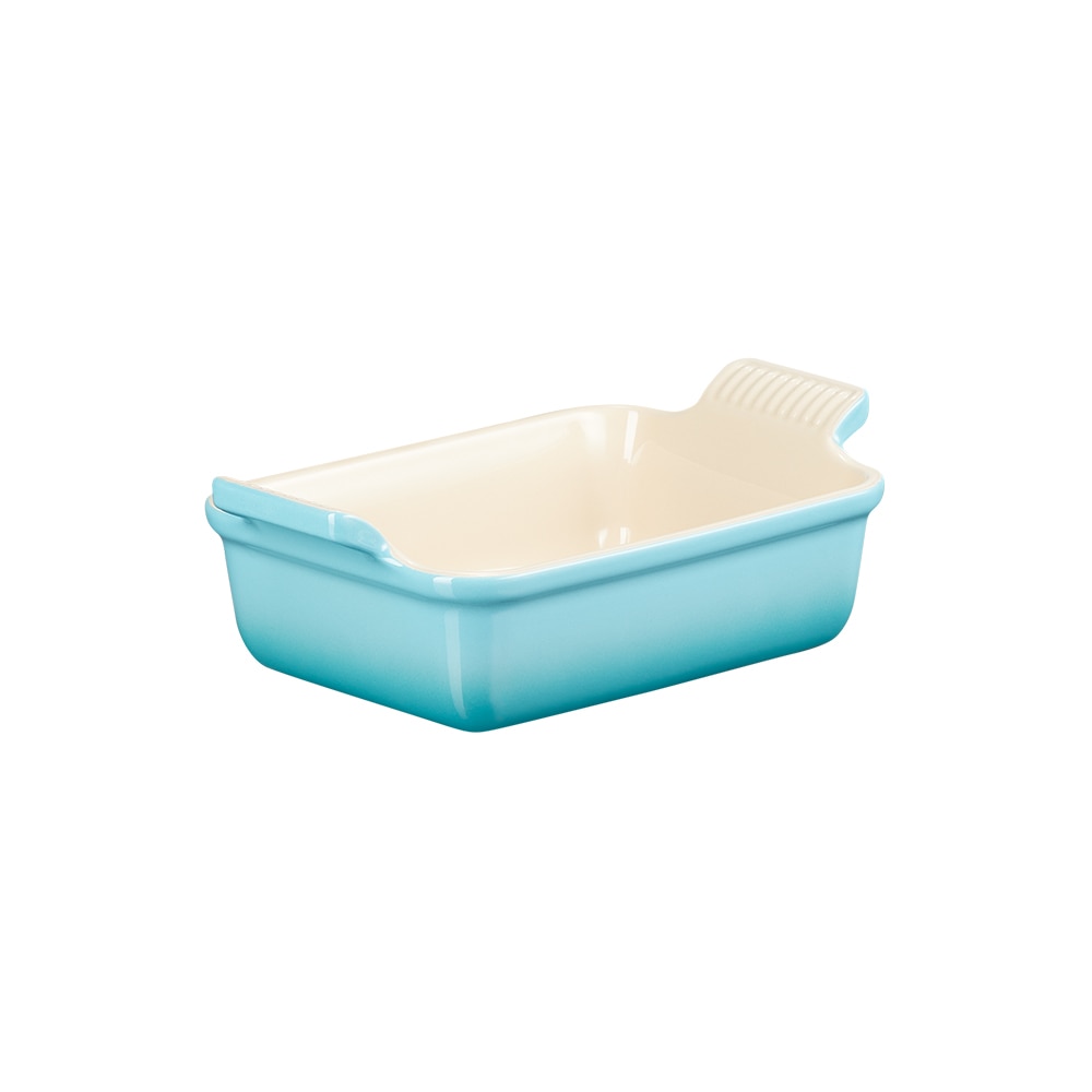 Bandeja rectangular Heritage de cerámica de gres Le Creuset - Azul celeste 19 cm Azul celeste-1