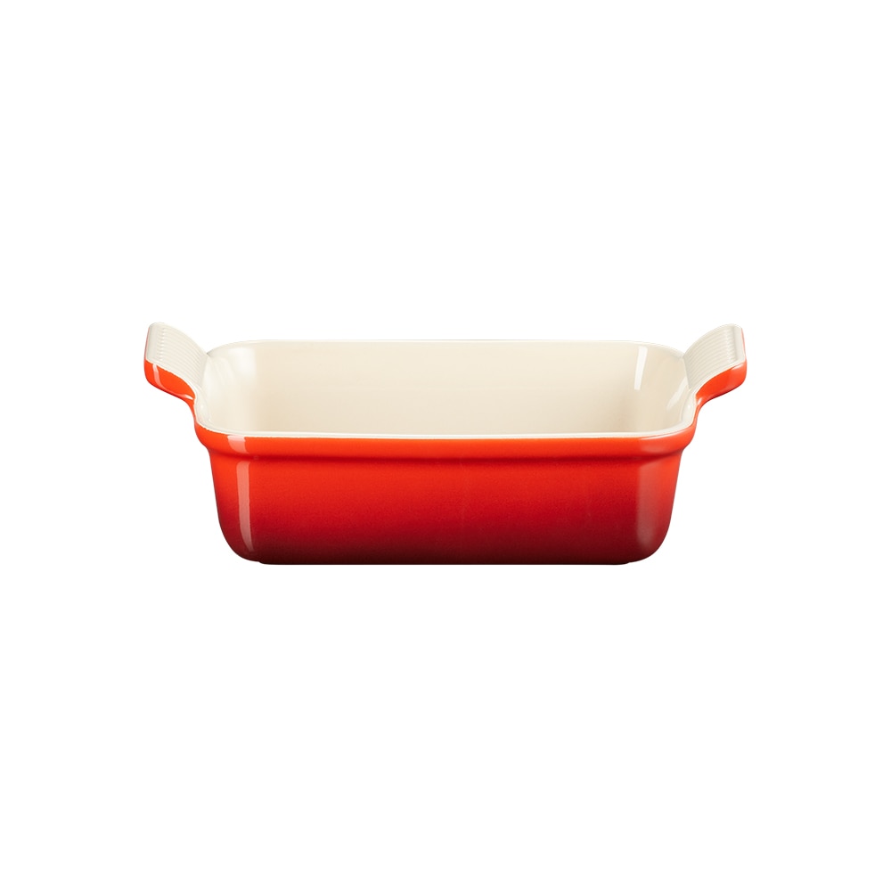 Bandeja rectangular Heritage de cerámica de gres Le Creuset - Cereza 19 cm Cereza-1