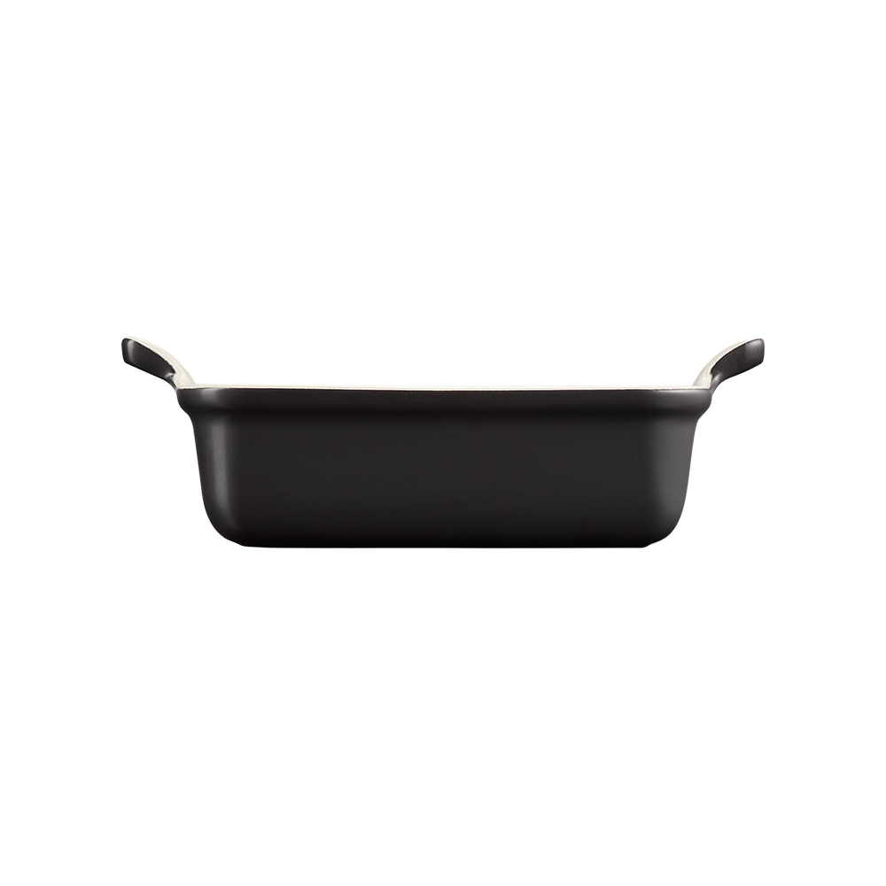 Bandeja rectangular Heritage de cerámica de gres Le Creuset - Negro mate 19 cm Negro mate-2