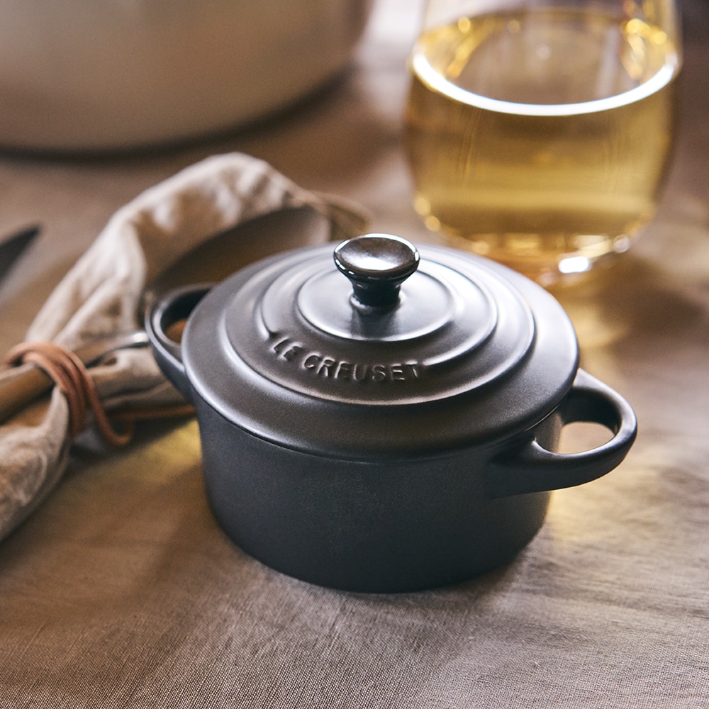 Mini cocotte cerámica de gres Le Creuset - Negro mate Negro mate-3