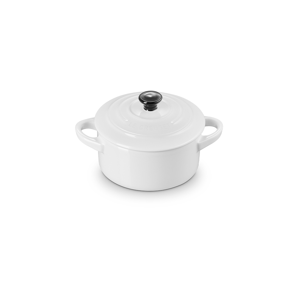 Mini cocotte cerámica de gres Le Creuset - Blanco Blanco-1