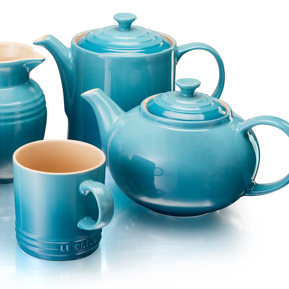 Tetera clásica de cerámica gres Le Creuset - Turquesa Turquesa-3