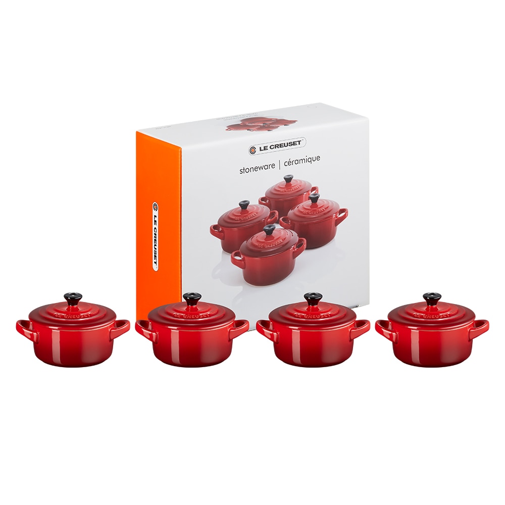 Set de 4 mini cocottes de cerámica de gres Le Creuset - Cereza 10 cm Cereza-4