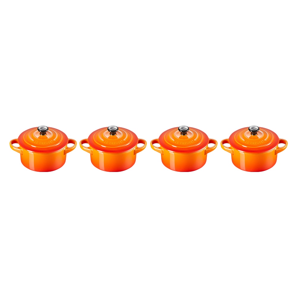 Set de 4 mini cocottes de cerámica de gres Le Creuset - Volcánico 10 cm Volcánico-1
