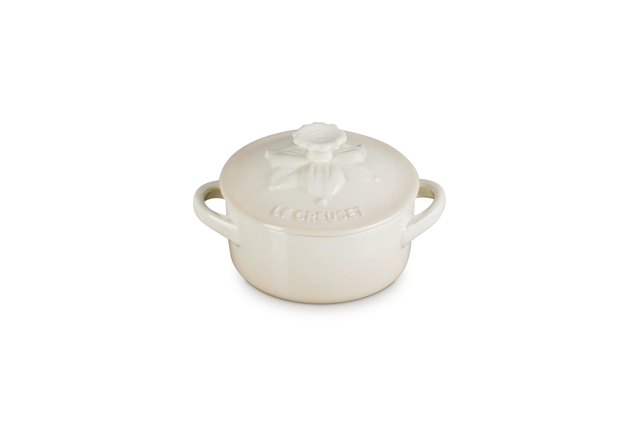 Mini cocotte cerámica de gres Le Creuset - Crema Crema-1