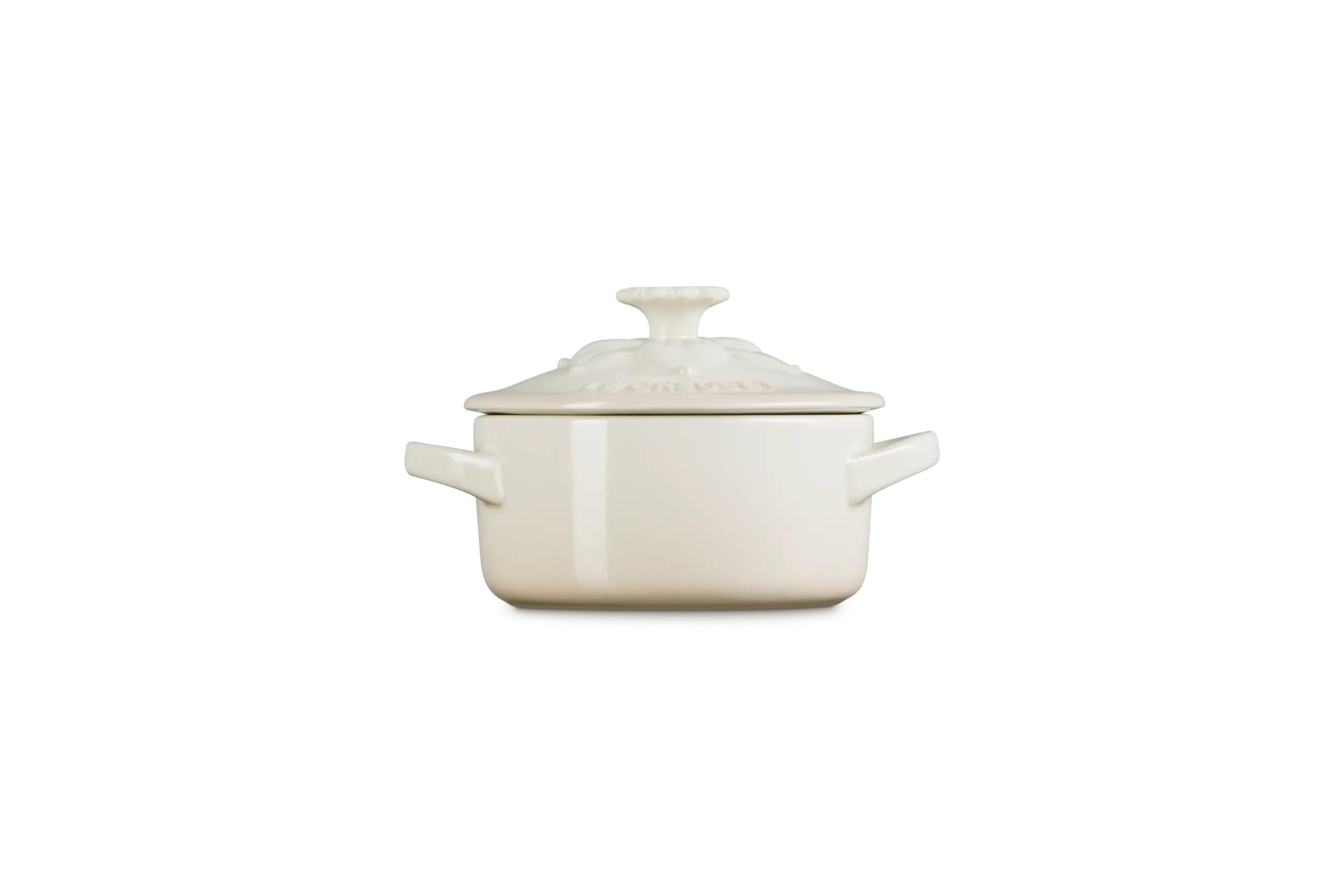 Mini cocotte cerámica de gres Le Creuset - Crema Crema-3