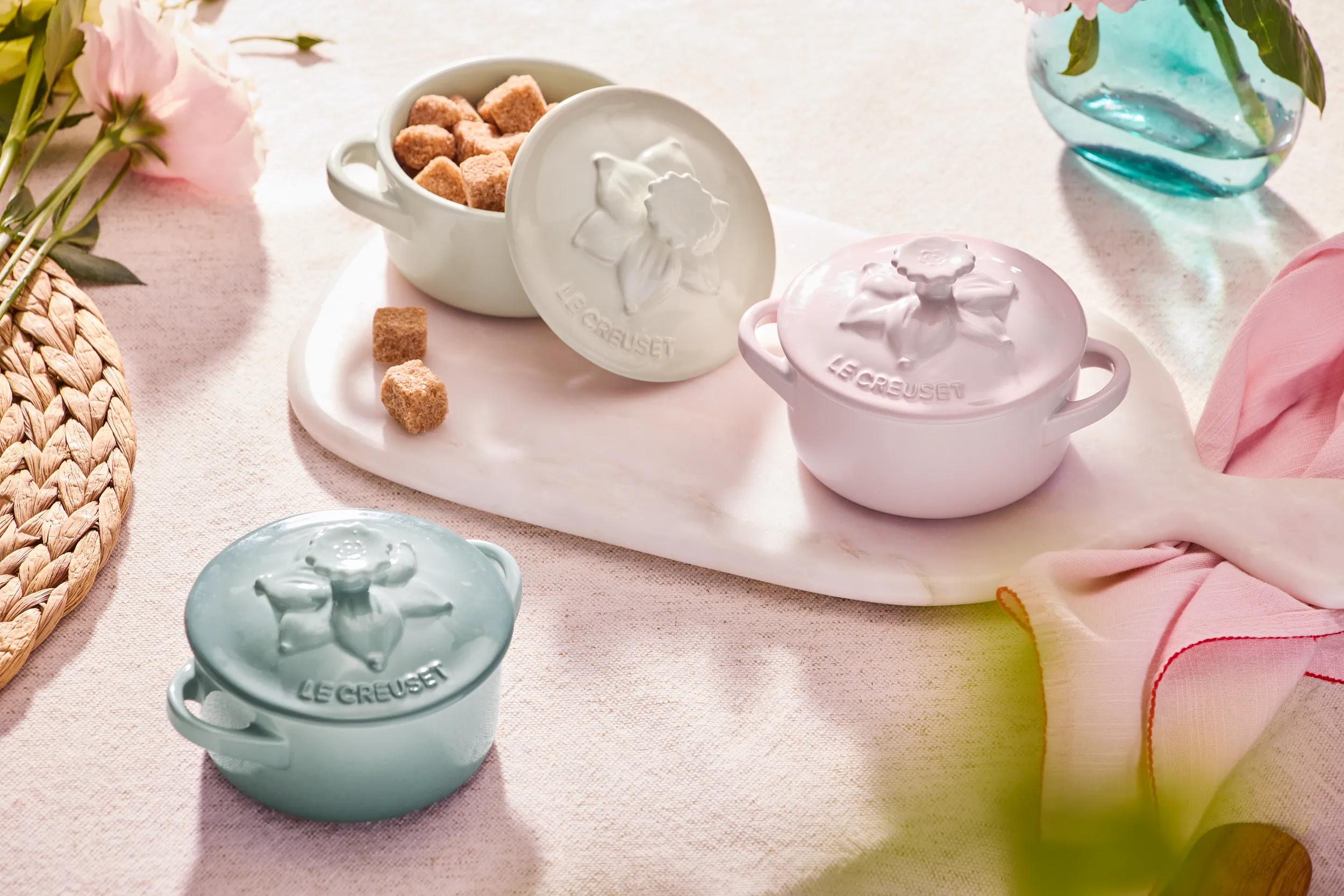 Mini cocotte cerámica de gres Le Creuset - Crema Crema-5