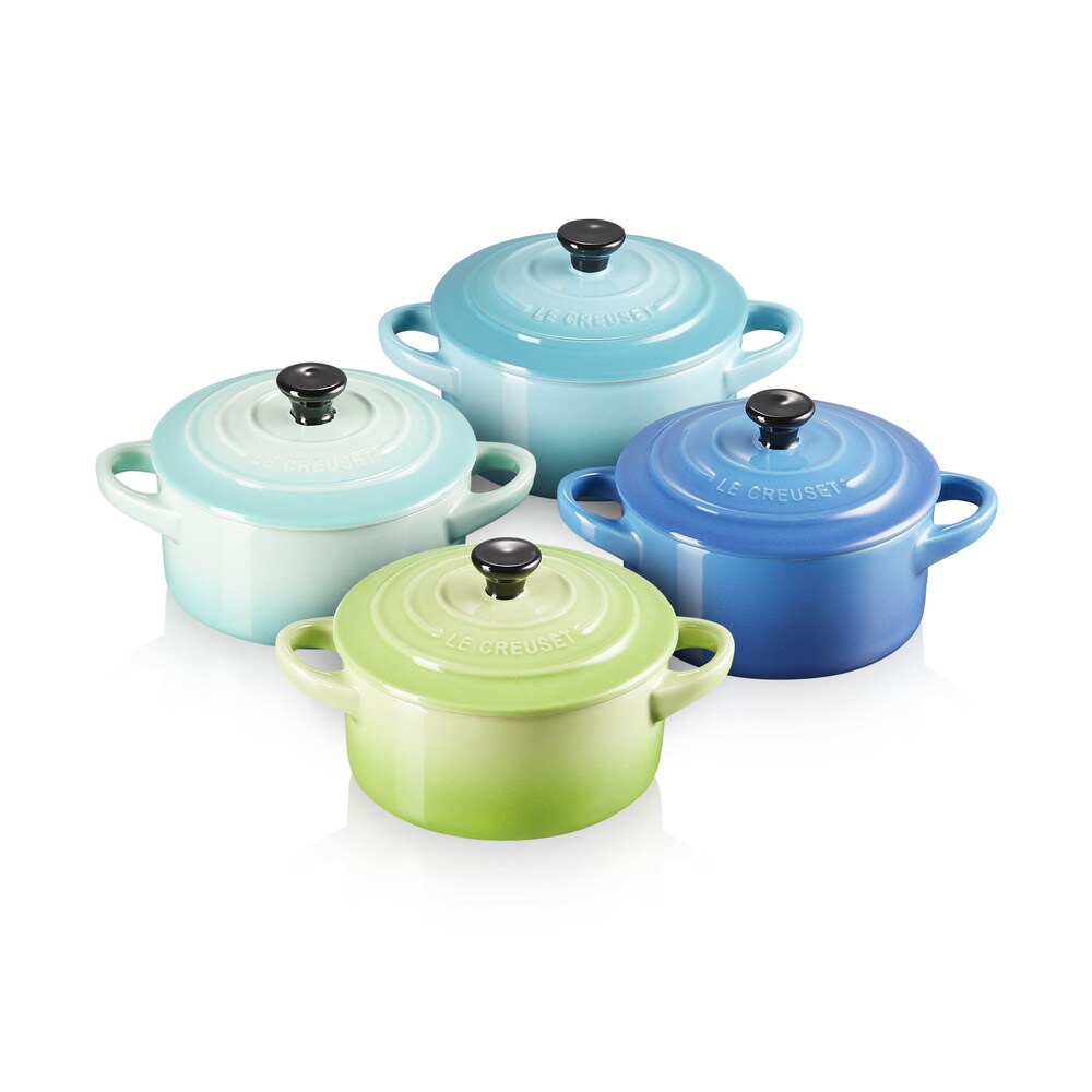 Le Creuset - Set de 4 mini cocottes de cerámica de gres Le Creuset.