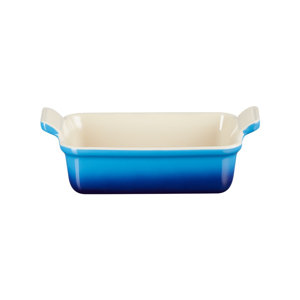 Imagen 0 de Bandeja rectangular Heritage de cerámica de gres Le Creuset Verde oscuro