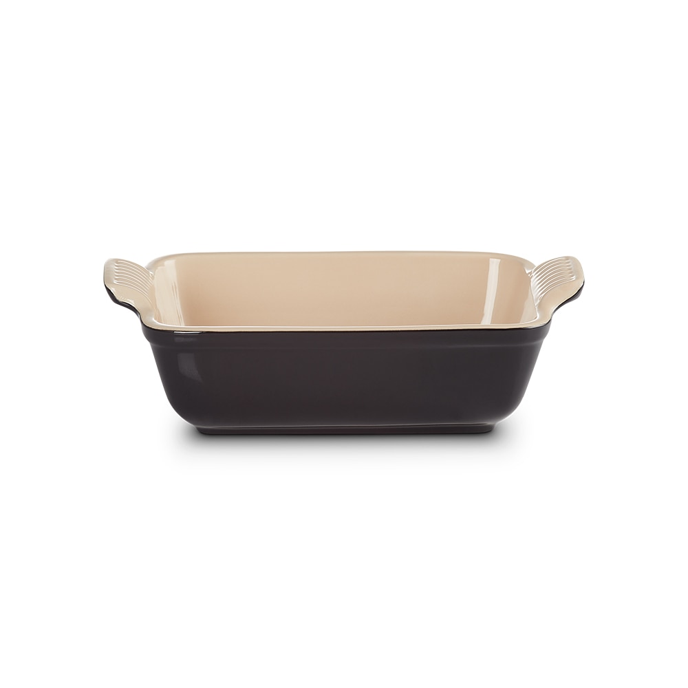 Bandeja rectangular Heritage de cerámica de gres Le Creuset - Negro Ónix 19 cm Negro Ónix-1