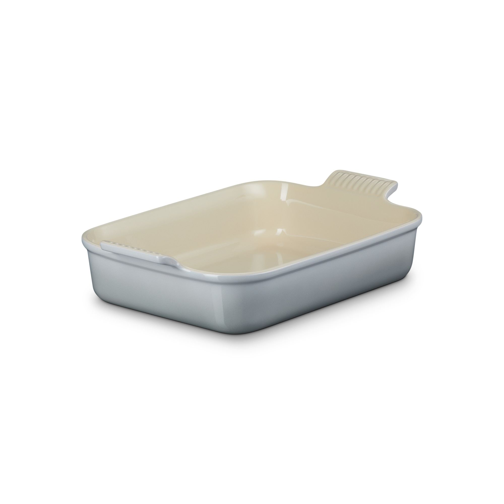 Bandeja rectangular Heritage de cerámica de gres Le Creuset - Gris claro 32 cm Gris claro-1