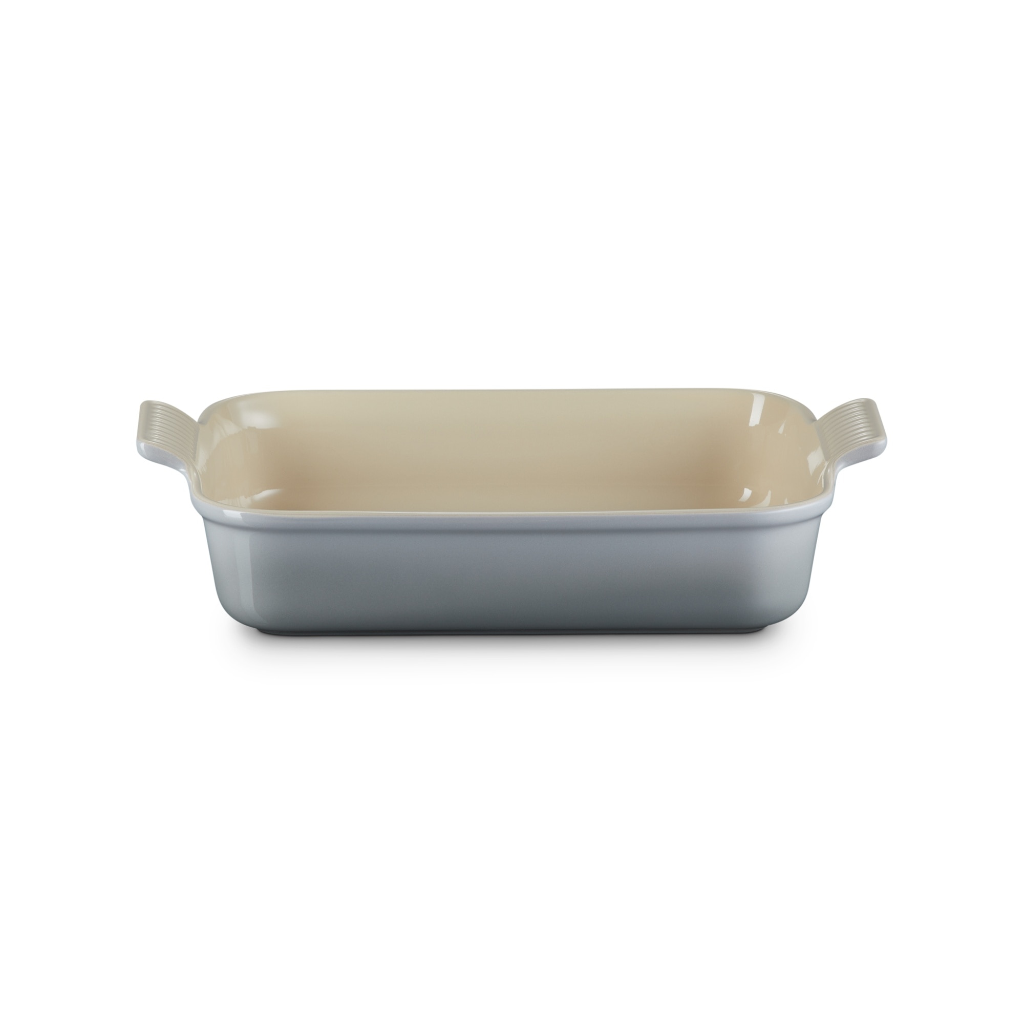 Bandeja rectangular Heritage de cerámica de gres Le Creuset - Gris claro 32 cm Gris claro-2