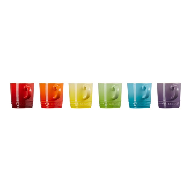 Imagen 0 de Set de 6 tazas espresso de cerámica de gres Arcoíris Le Creuset