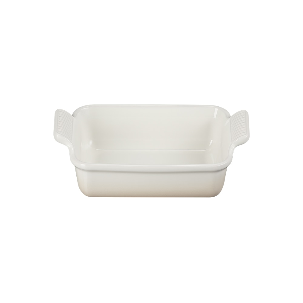 Bandeja rectangular Heritage de cerámica de gres Le Creuset - Merengue 19 cm Merengue-1