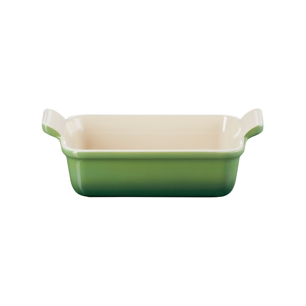 Bandeja rectangular Heritage de cerámica de gres Le Creuset - Verde 19 cm Verde-1