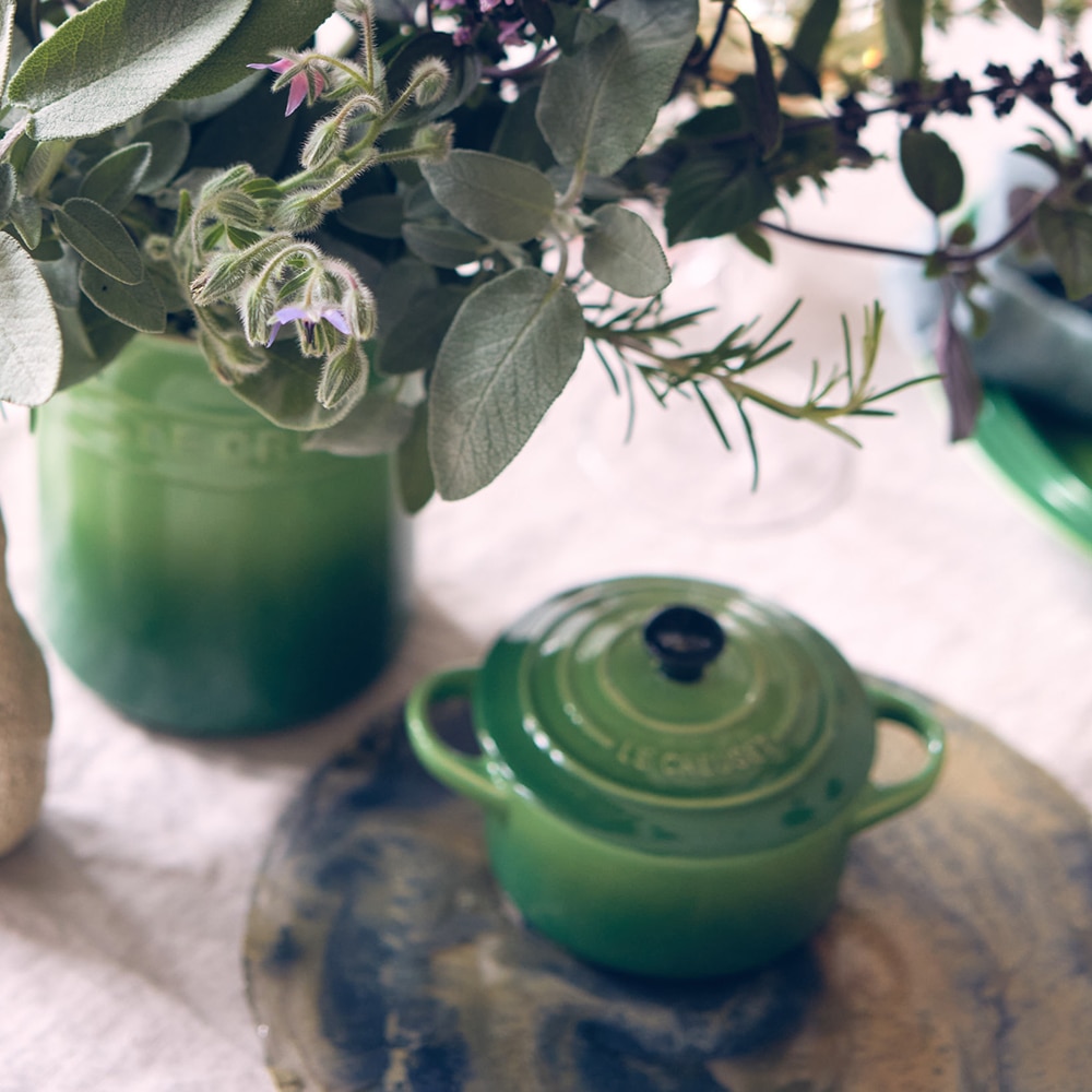 Mini cocotte cerámica de gres Le Creuset - Verde Bambú Verde Bambú-3
