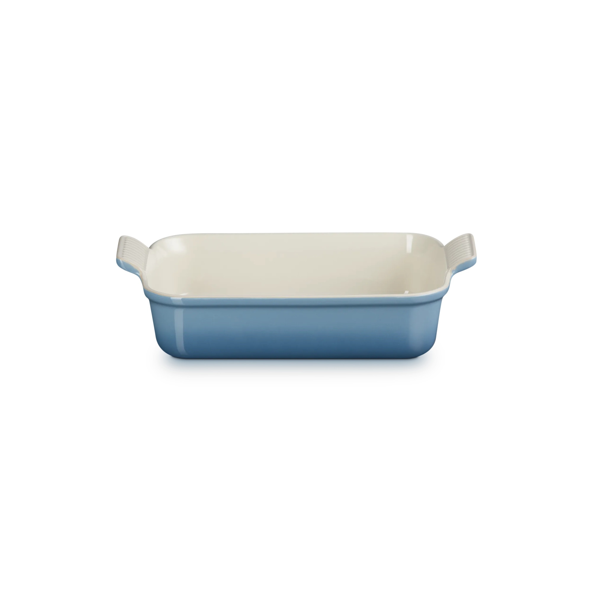 Bandeja rectangular Heritage de cerámica de gres Le Creuset - Azul claro 26 cm Azul claro-1