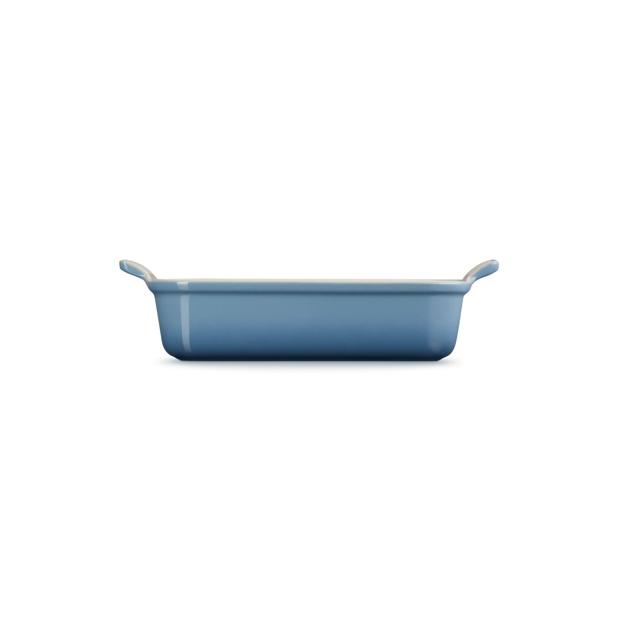 Bandeja rectangular Heritage de cerámica de gres Le Creuset - Azul claro 26 cm Azul claro-2