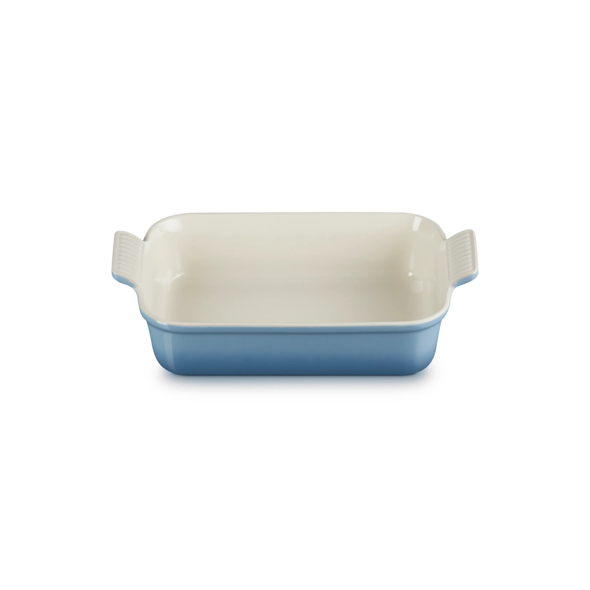 Bandeja rectangular Heritage de cerámica de gres Le Creuset - Azul claro 26 cm Azul claro-3