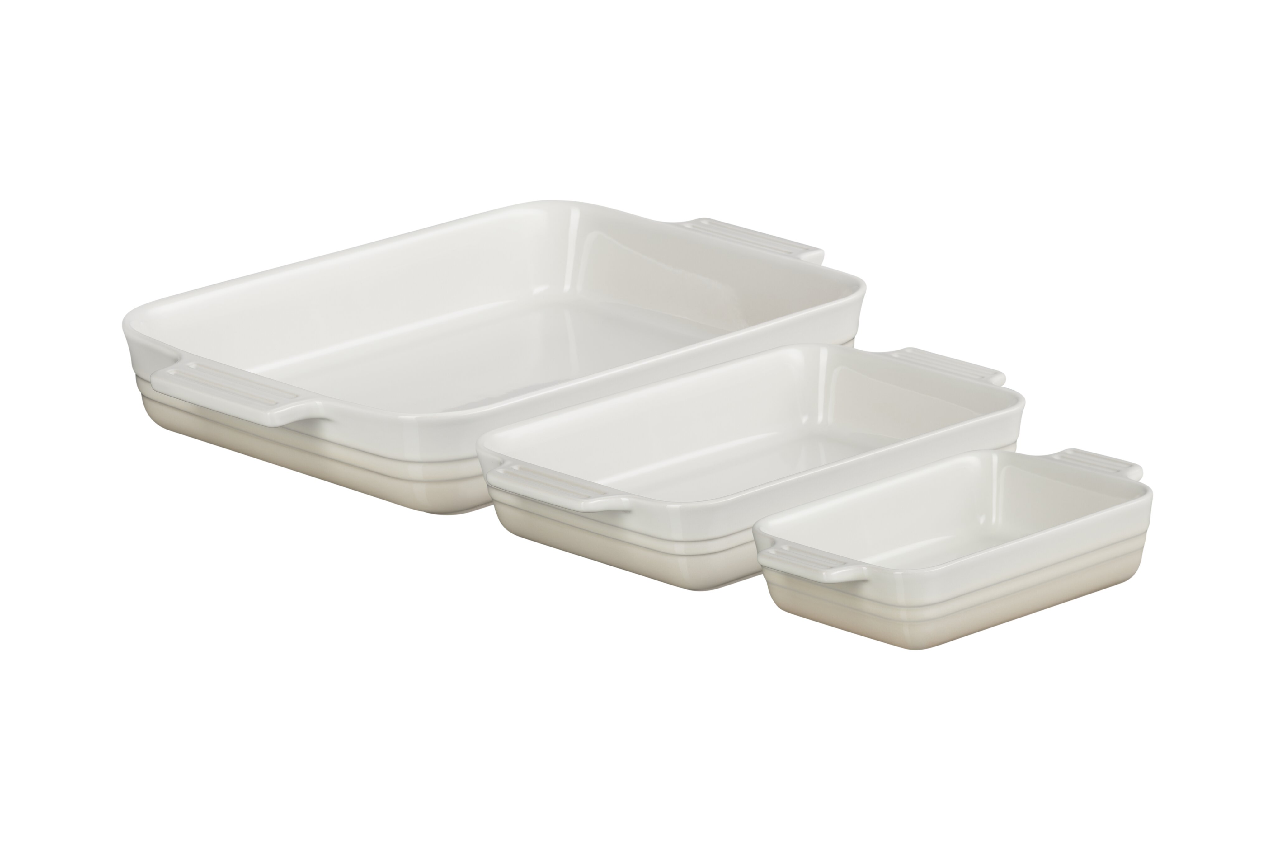 Imagen 1 de Set de 3 bandejas rectanglares Le Creuset - Blanco Blanco