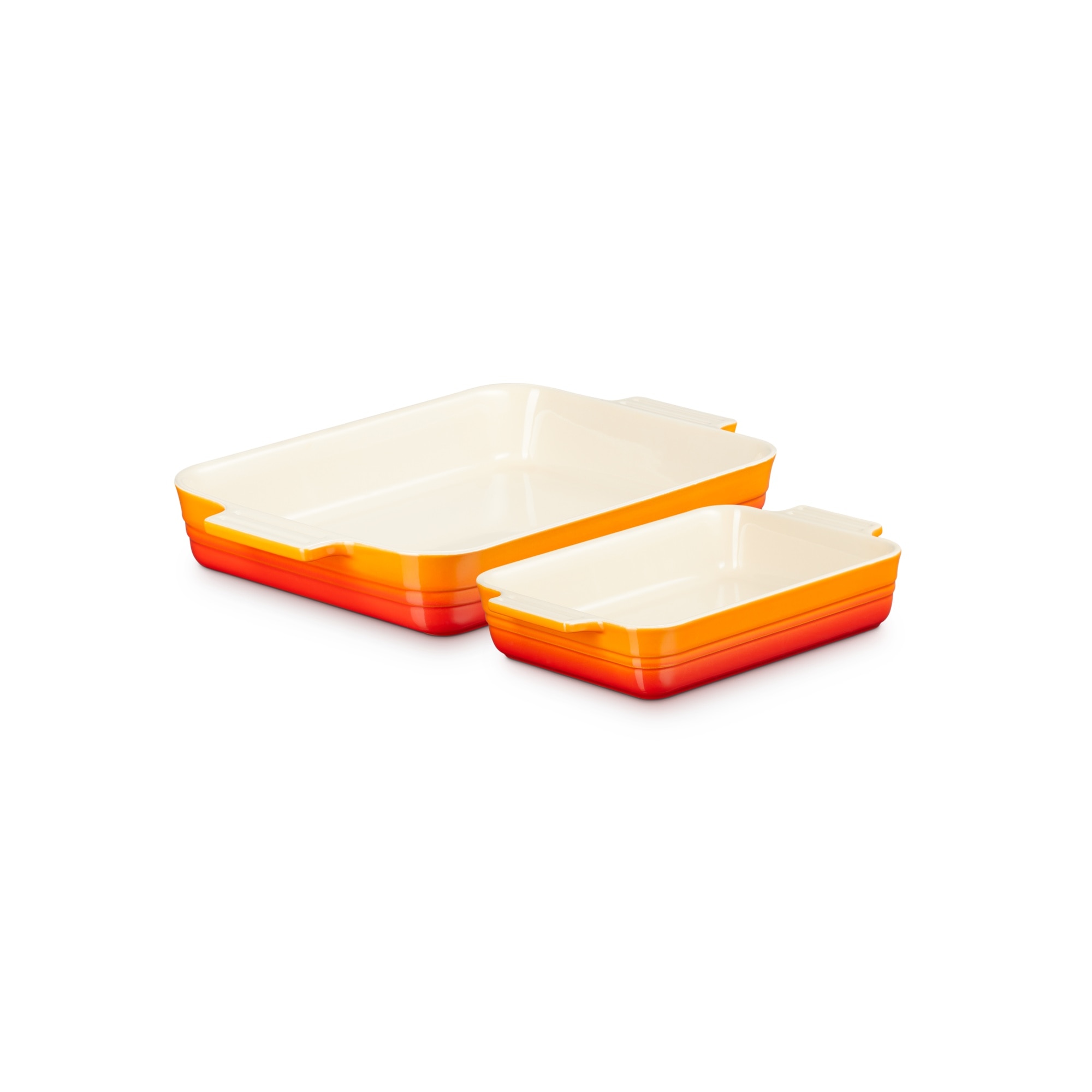 Set de 2 bandejas rectangulares de horno Le Creuset - Volcánico Volcánico-1