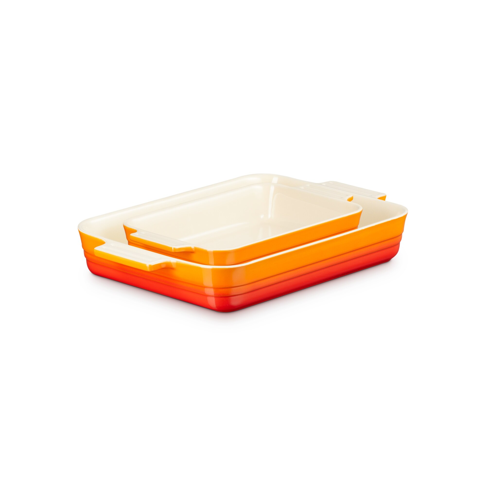 Set de 2 bandejas rectangulares de horno Le Creuset - Volcánico Volcánico-2