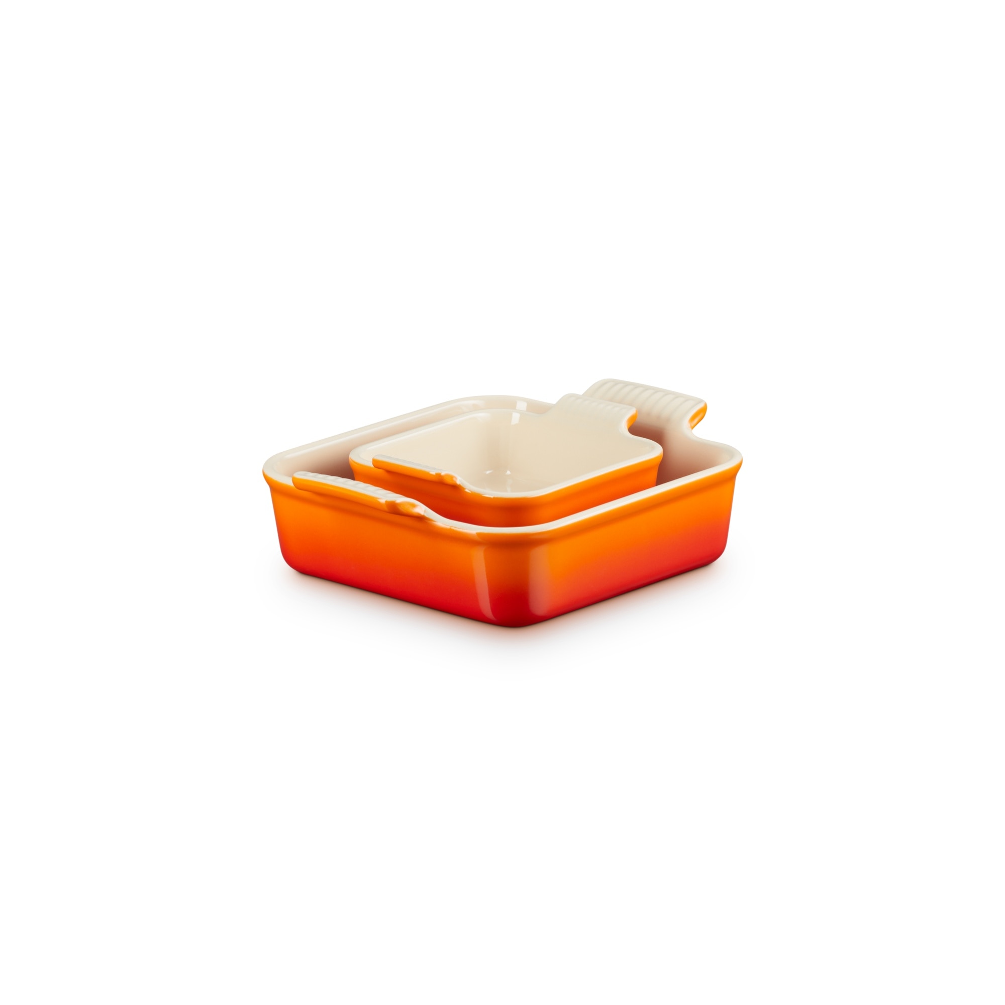 Imagen 1 de Set de 2 bandejas cuadradas de horno Le Creuset - Naranja Naranja