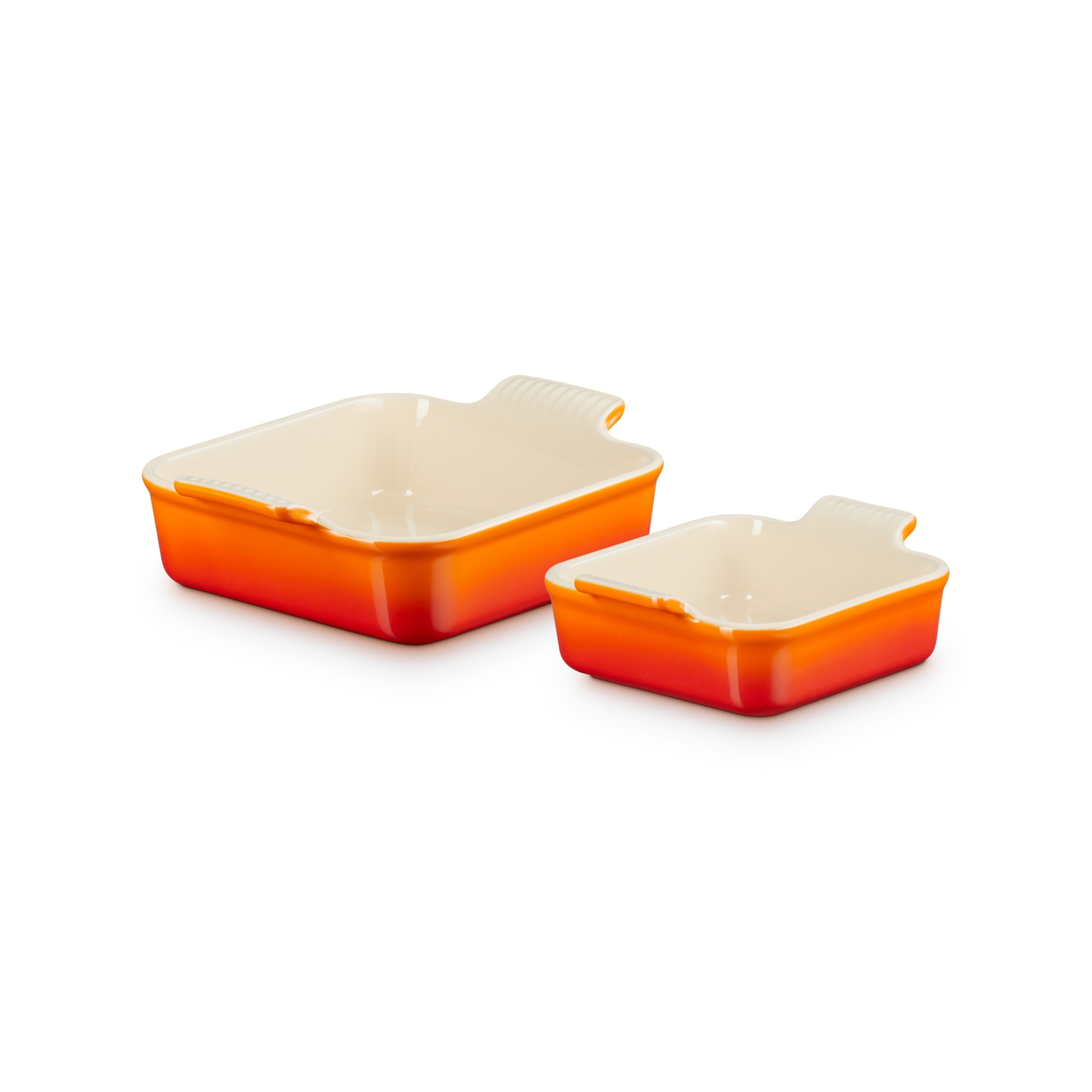 Imagen 2 de Set de 2 bandejas cuadradas de horno Le Creuset - Naranja Naranja
