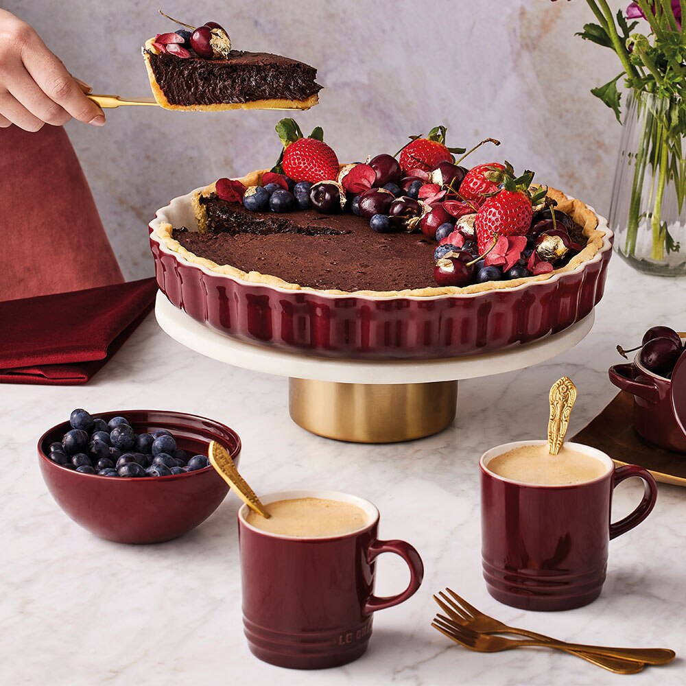 Molde tarta de cerámica de gres Le Creuset - Marrón 28 cm Marrón-4