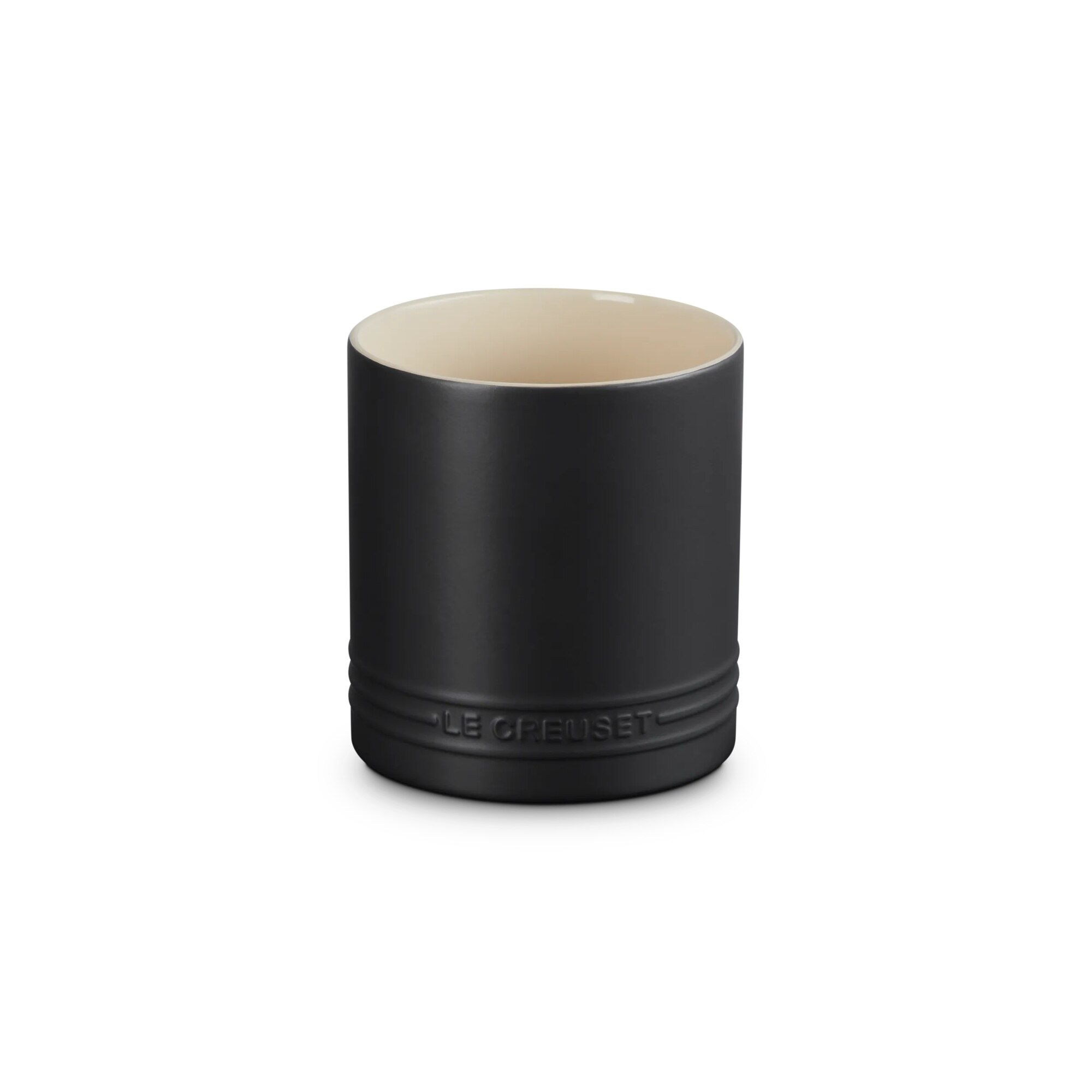 Bote para espátulas de cerámica de gres Le Creuset - Negro mate Negro mate-1