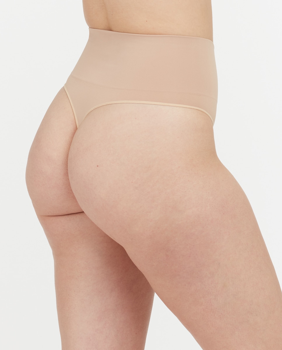 Tanga moldeador en nailon reciclado de talle alto extraordinary spanxshape™ - Beige Beige-2