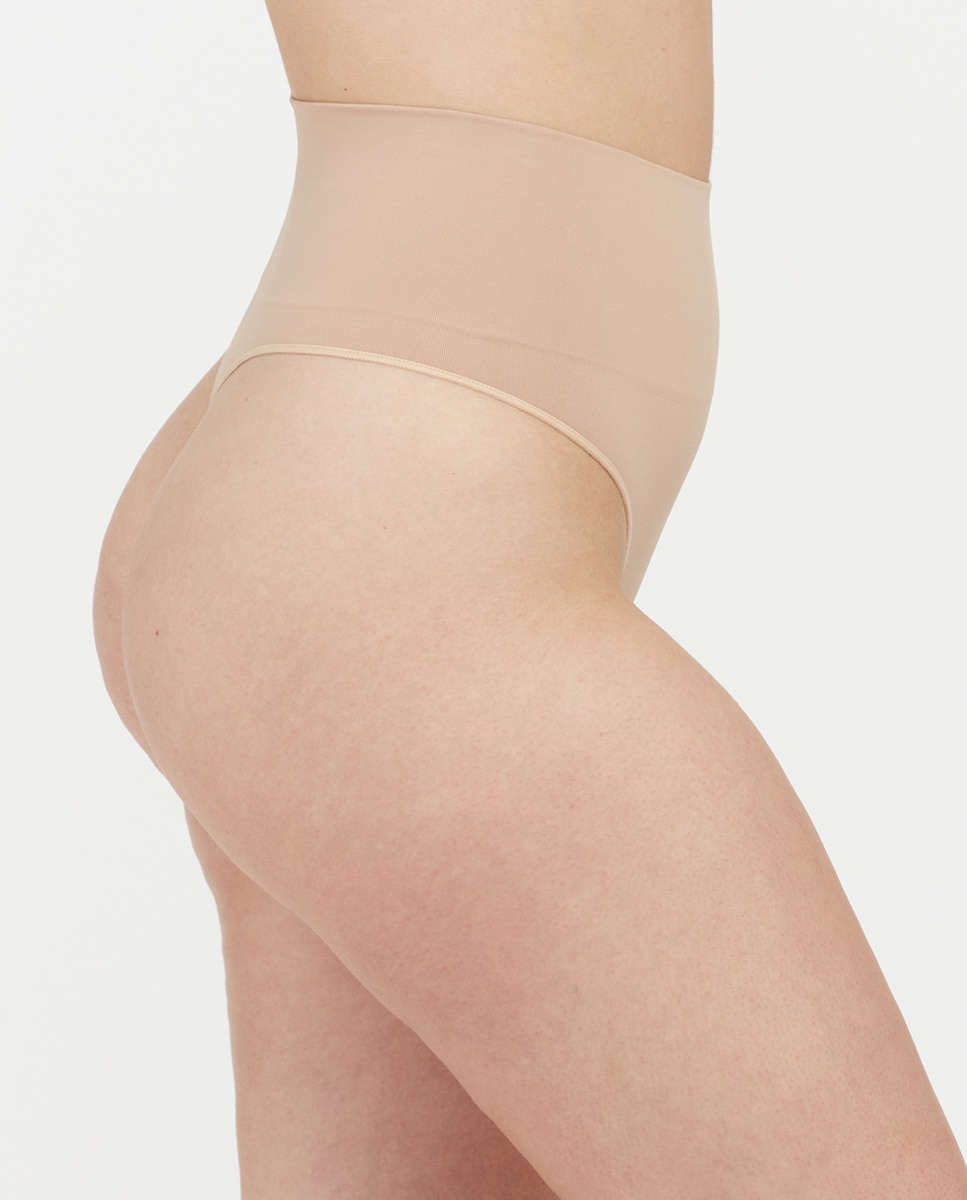 Tanga moldeador en nailon reciclado de talle alto extraordinary spanxshape™ - Beige Beige-3