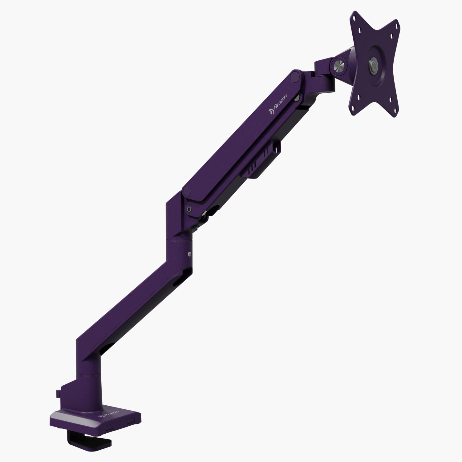 Imagen 3 de Soporte de escritorio para monitor con resorte de gas Arozzi Alzare NEO-PP - Morado Morado