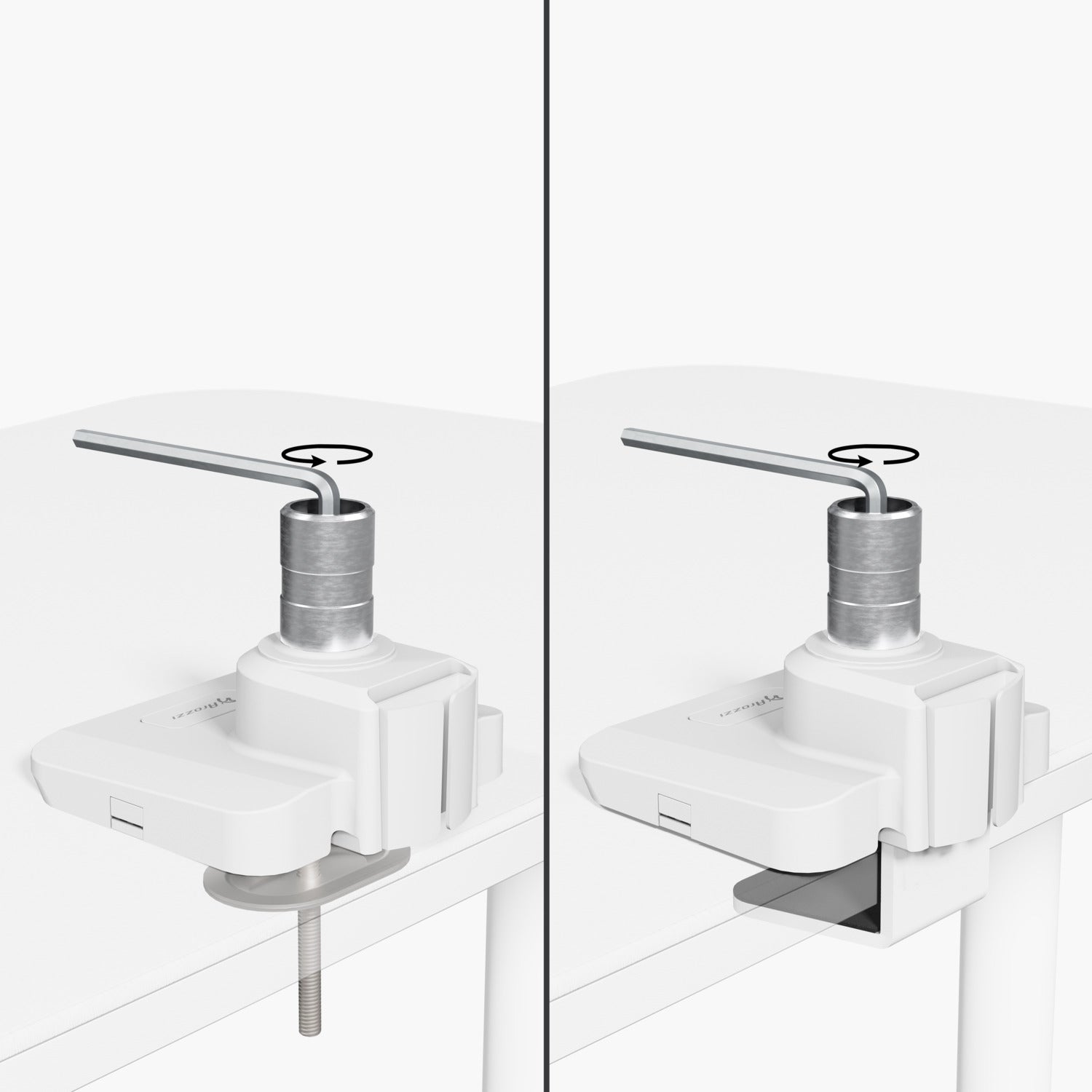 Imagen 4 de Soporte de escritorio para monitor con resorte de gas Arozzi Alzare NEO-PRO-WT - Blanco Blanco